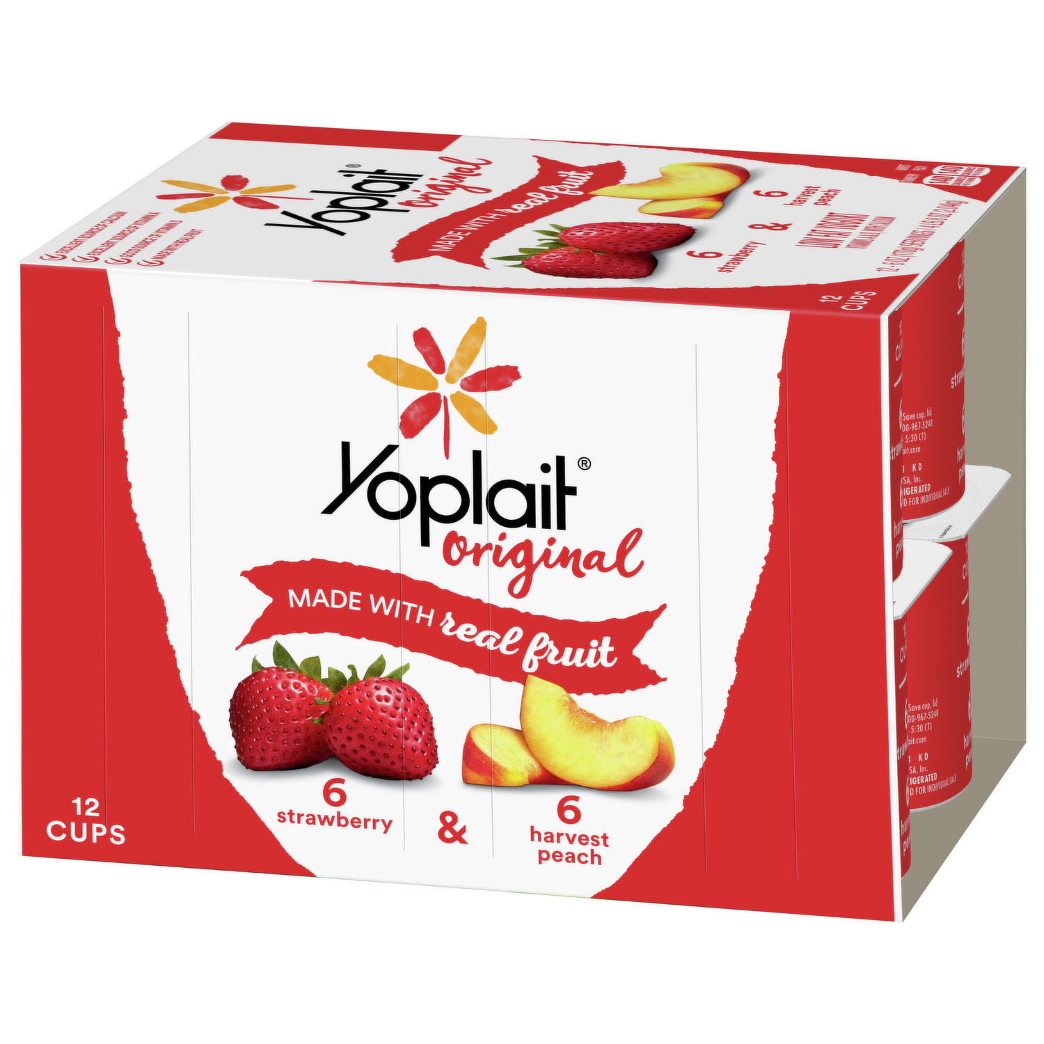 Activia Yogurt, Lowfat, Strawberry/Peach - Brookshire's