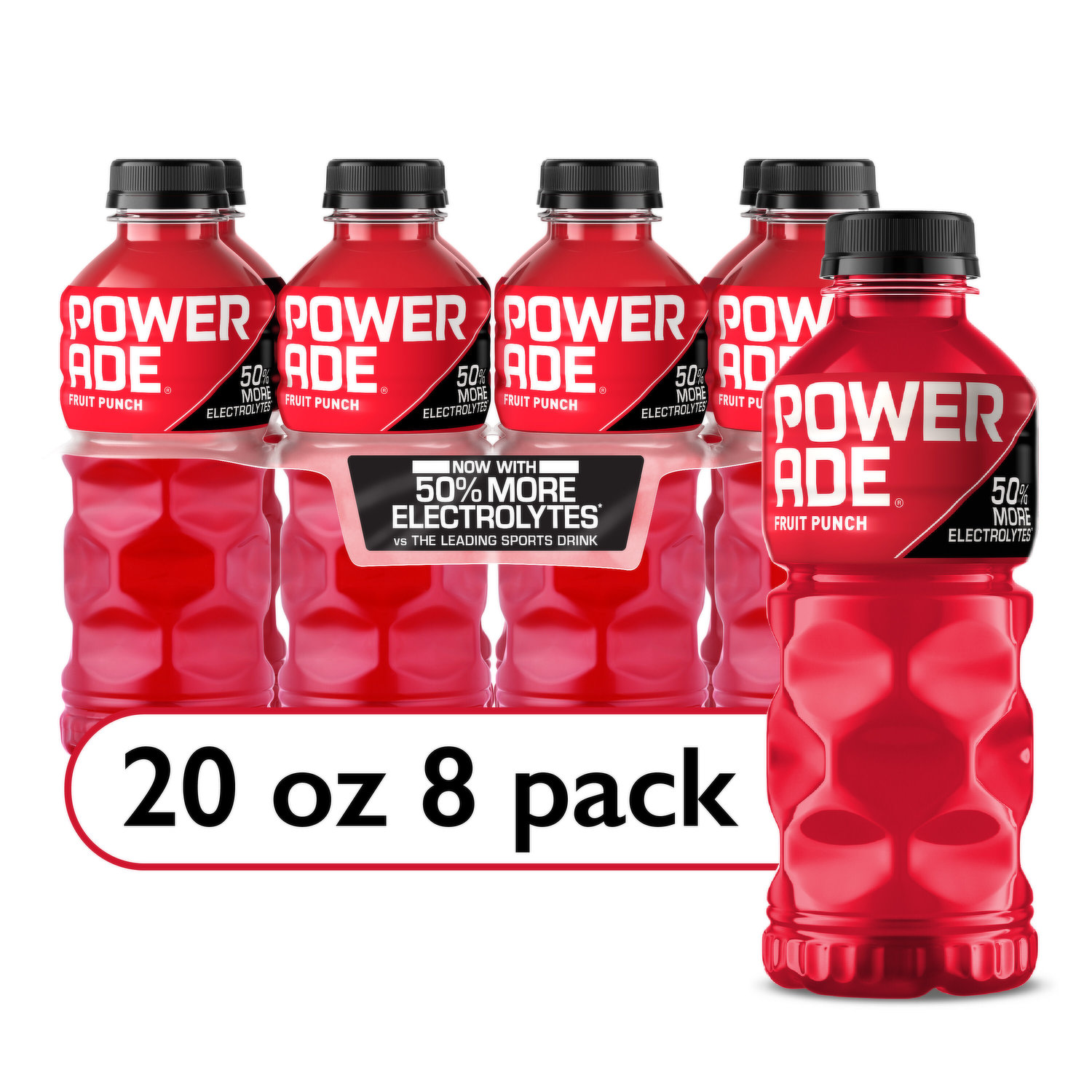 Powerade, Electrolyte Enhanced Sports Drinks W Vitamins, Mountain Berry Blast, 20 fl oz, 24 Pack