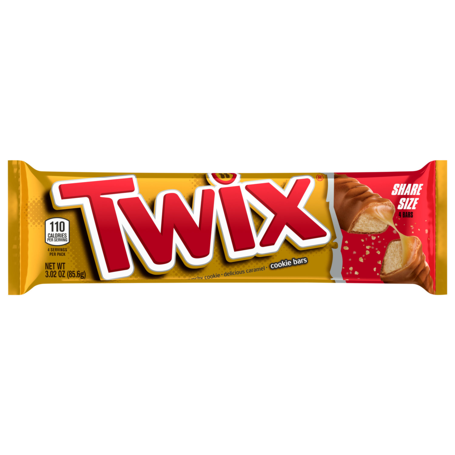 Twix Full Size Caramel Chocolate Cookie Candy Bar, 1.79 oz - Pick