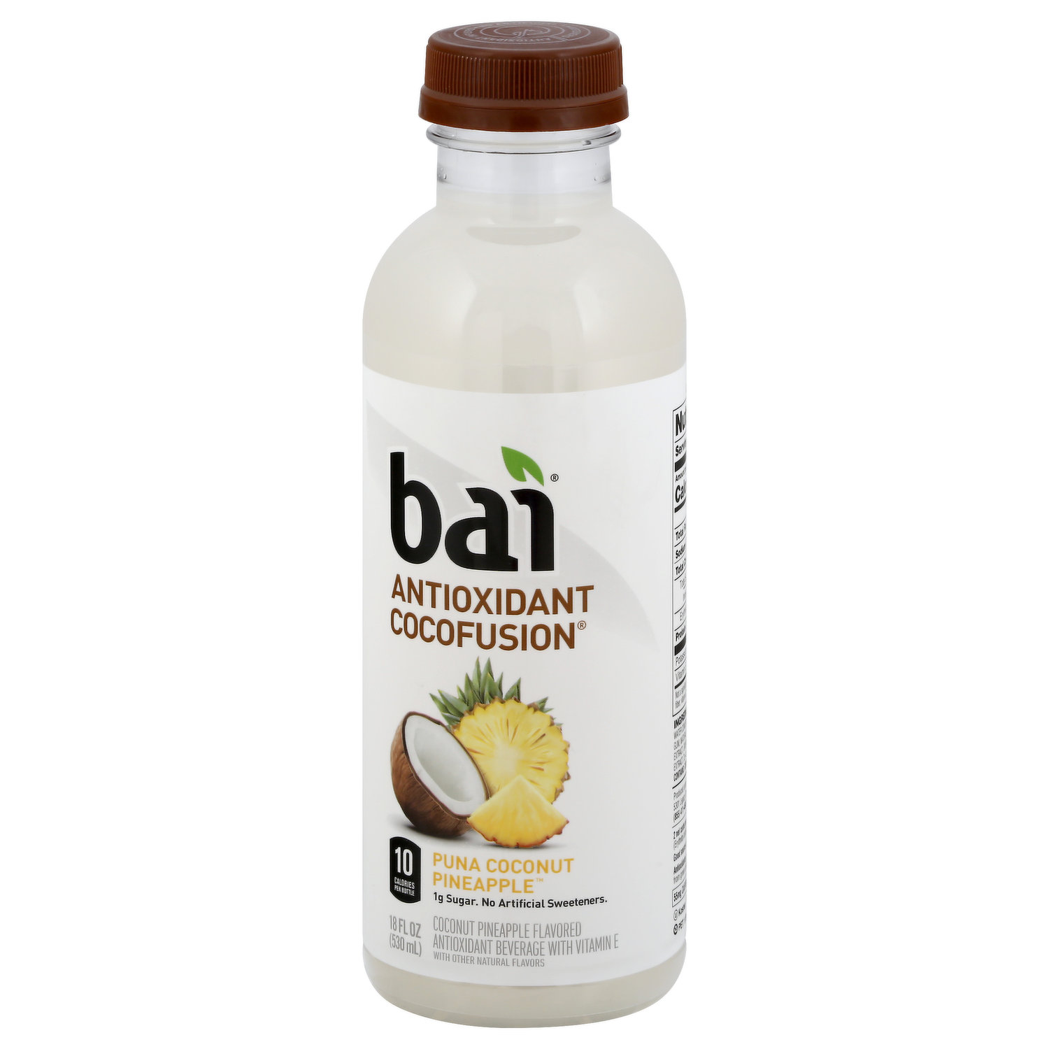 Bai Coconut Flavored Water, Puna Coconut Pineapple, Antioxidant Infused  Drink, 18 Fluid Ounce Bottle