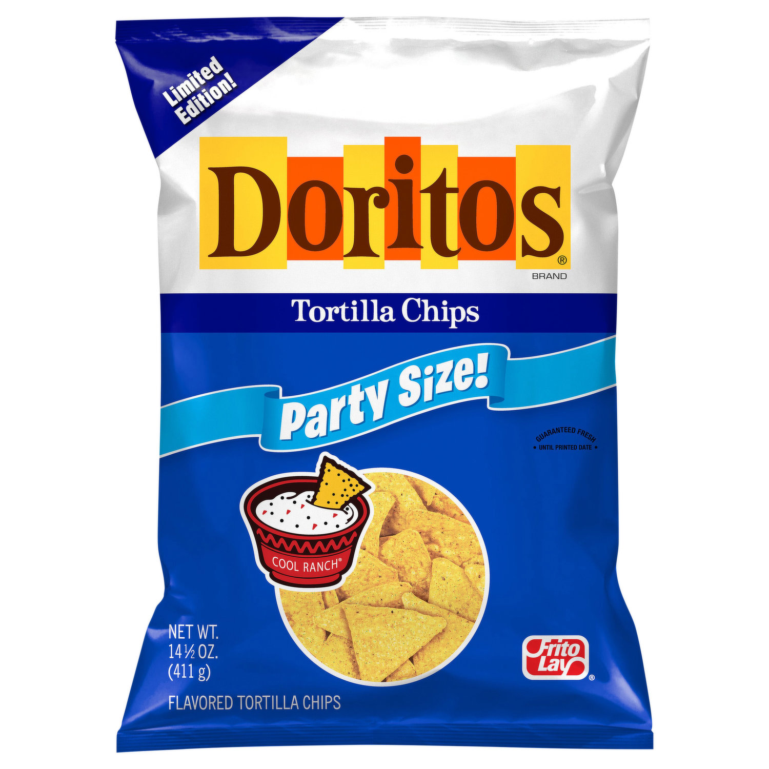 Doritos Nacho Cheese Flavored Tortilla Chips, Party Size, 14.5 oz Bag - 4  Crew