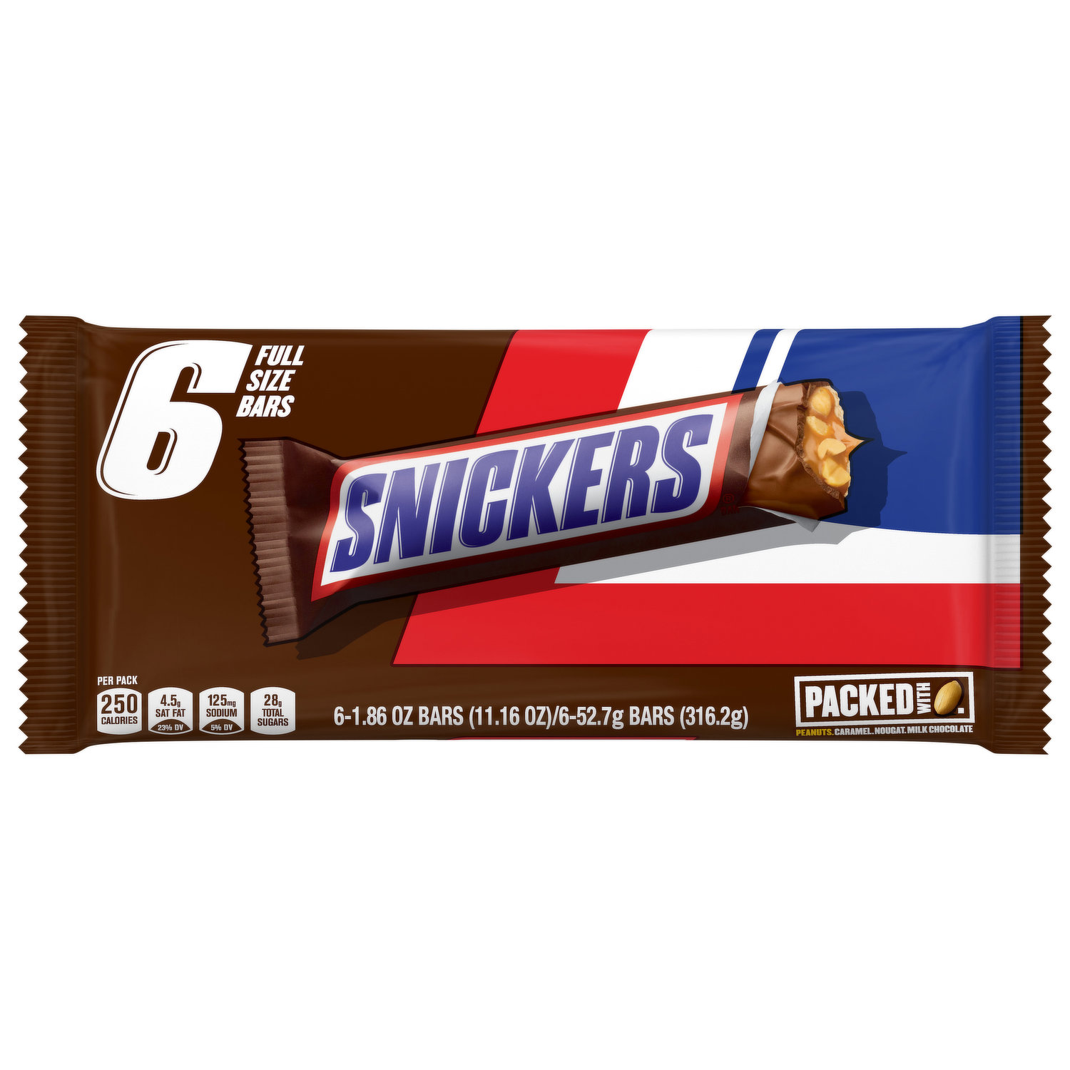 snickers candy bar calorie count