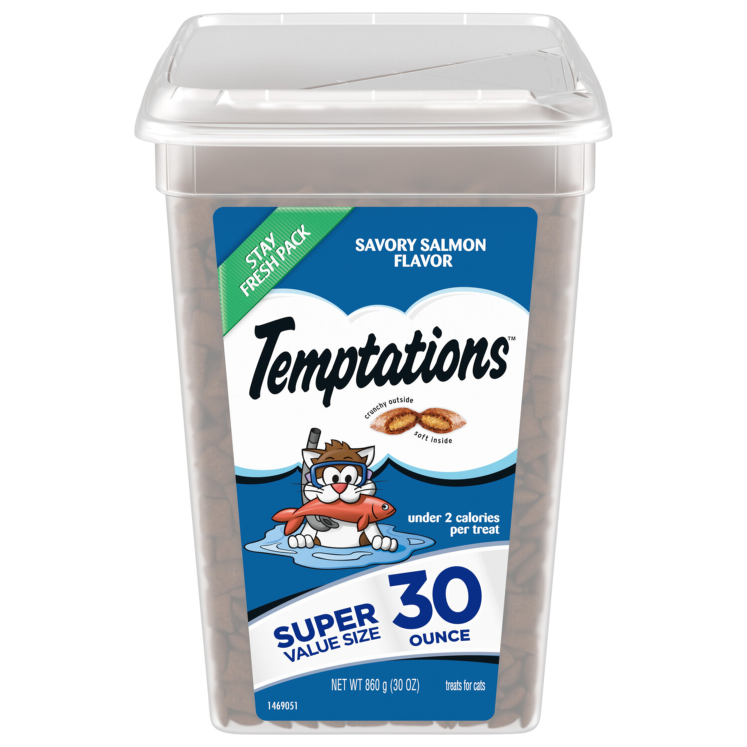 Temptations Cat Treats, Savory Salmon Flavor, Super Value Size