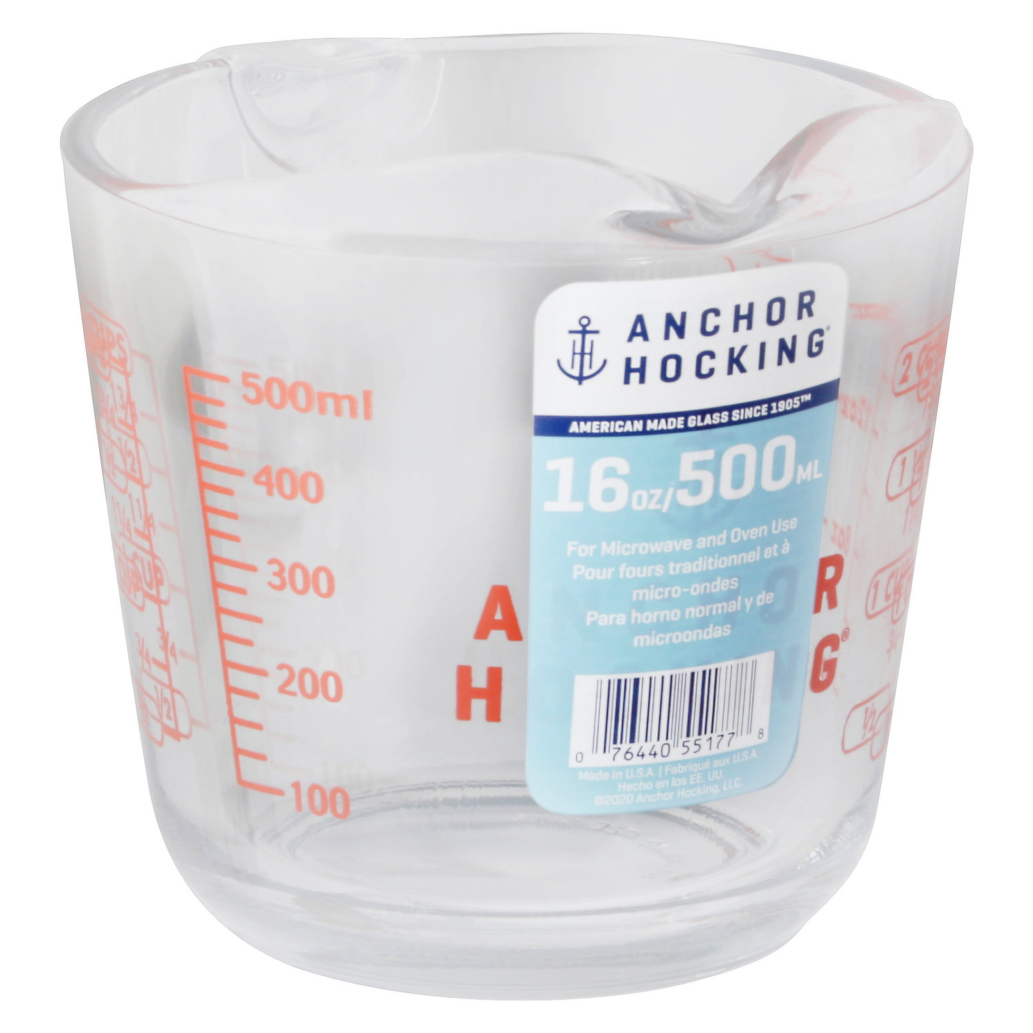 Anchor Hocking Glass Measuring Cup, 16 Oz.