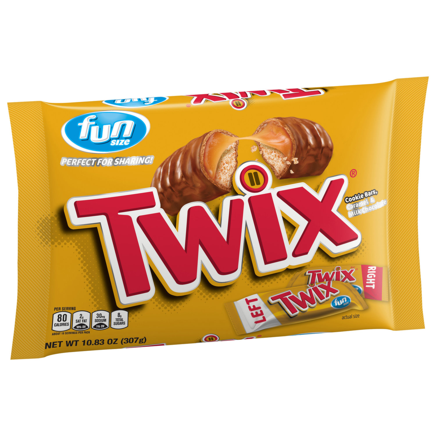 Twix Full Size Caramel Chocolate Cookie Candy Bar, 1.79 oz - Pick