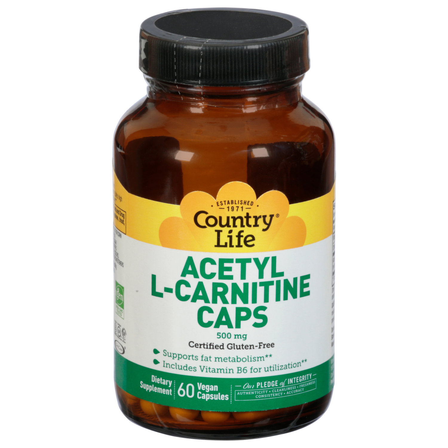 L-Carnitine Caps 500 mg - Country Life Vitamins