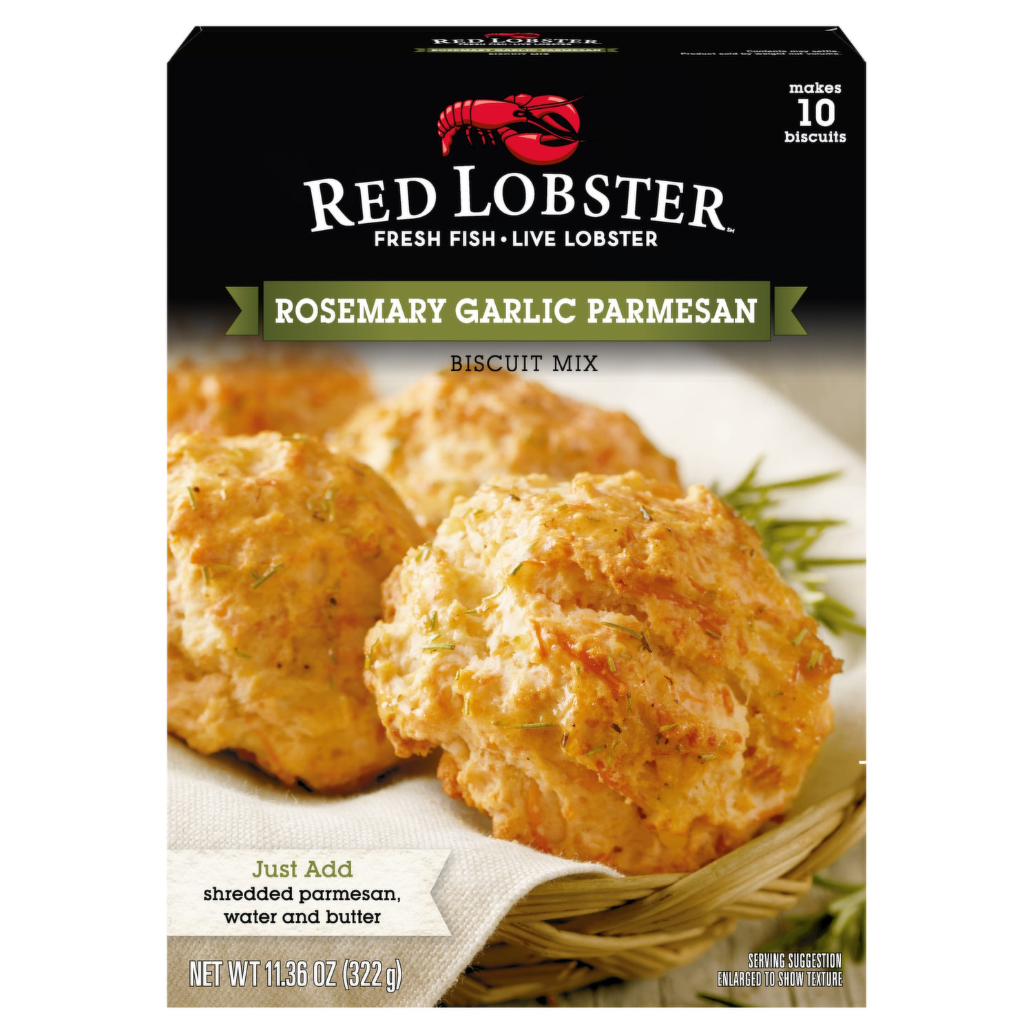 Red Lobster Cheddar Bay Biscuit Mix, Makes 10 Biscuits, 11.36 oz Box 