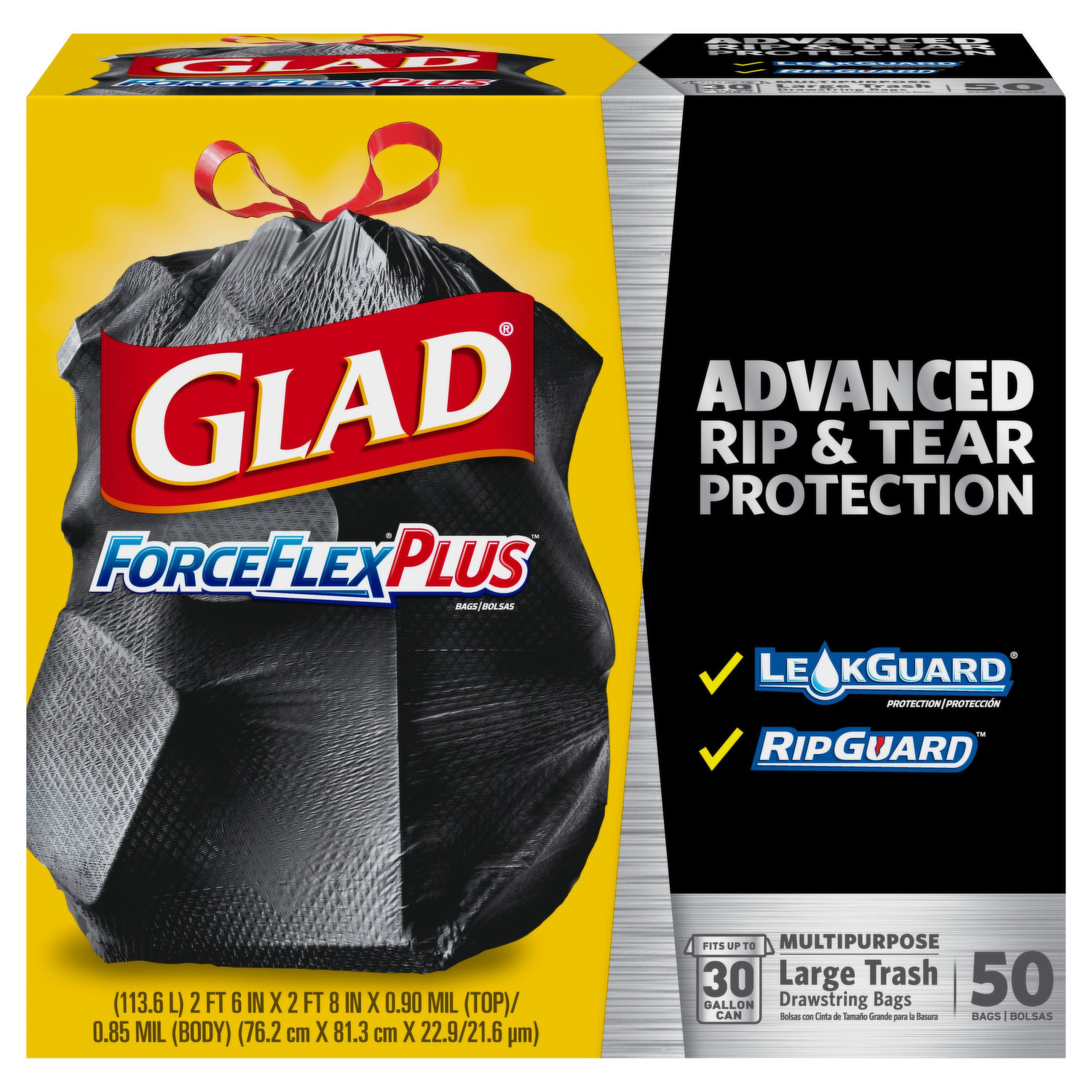 POLY TRASH BAGS, Gal. Cap.: 20 to 30, Size: 30 x 37, Mil.: 0.90 mil, Buff,  No. Bags Per Case: 250, Standard duty