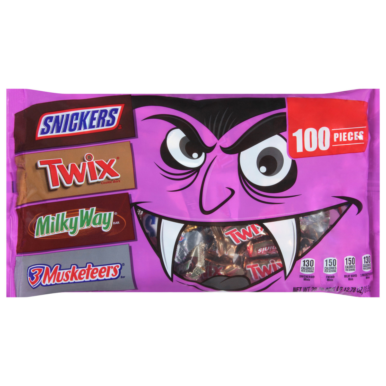 Mars M&M's, Snickers & Twix Halloween Candy Variety Pack, 55-Count