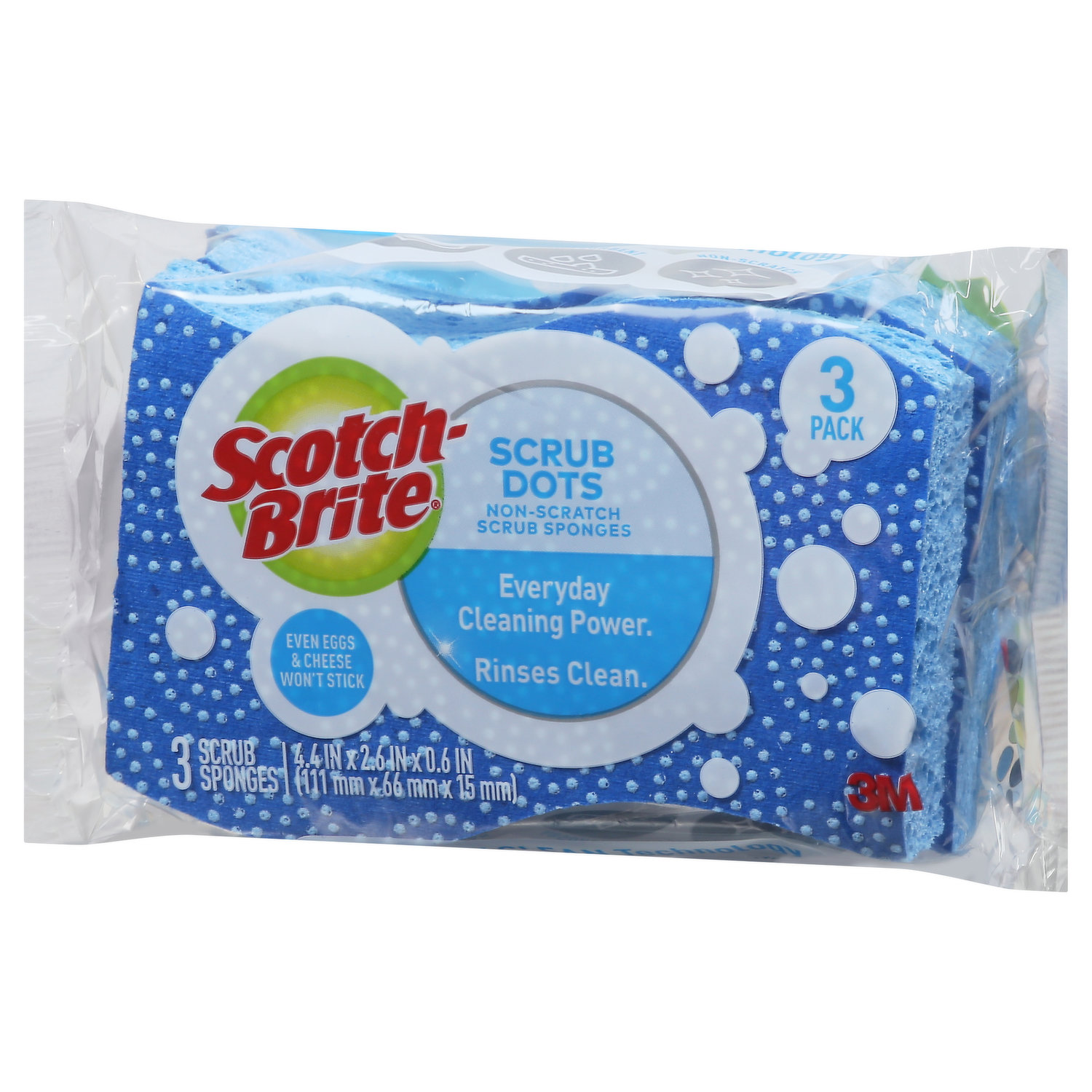 Scotch-Brite Scrub Sponges, Gentle Clean, 3 Pack