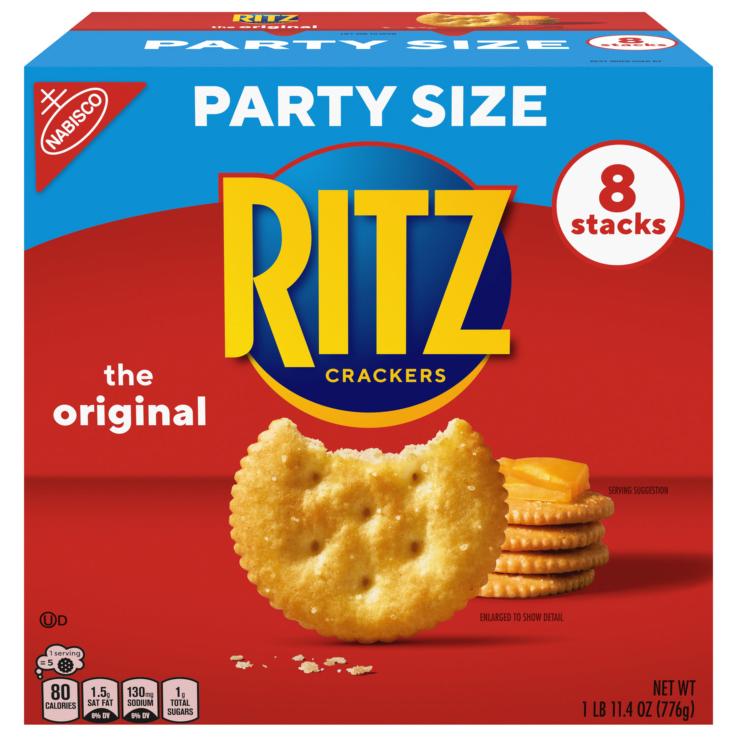 RITZ Peanut Butter Sandwich Crackers, Family Size, 16 - 1.38 oz Packs