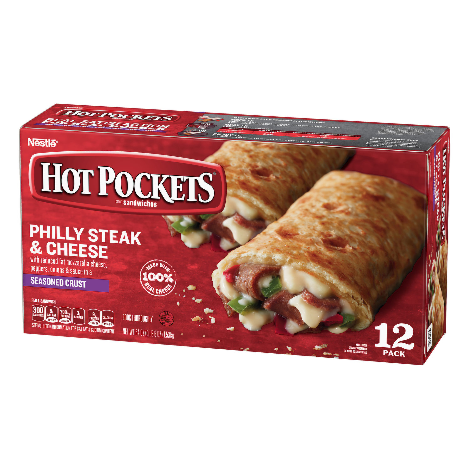 Hot Pockets Sandwiches, Ham, Egg & Cheese, 2 Pack
