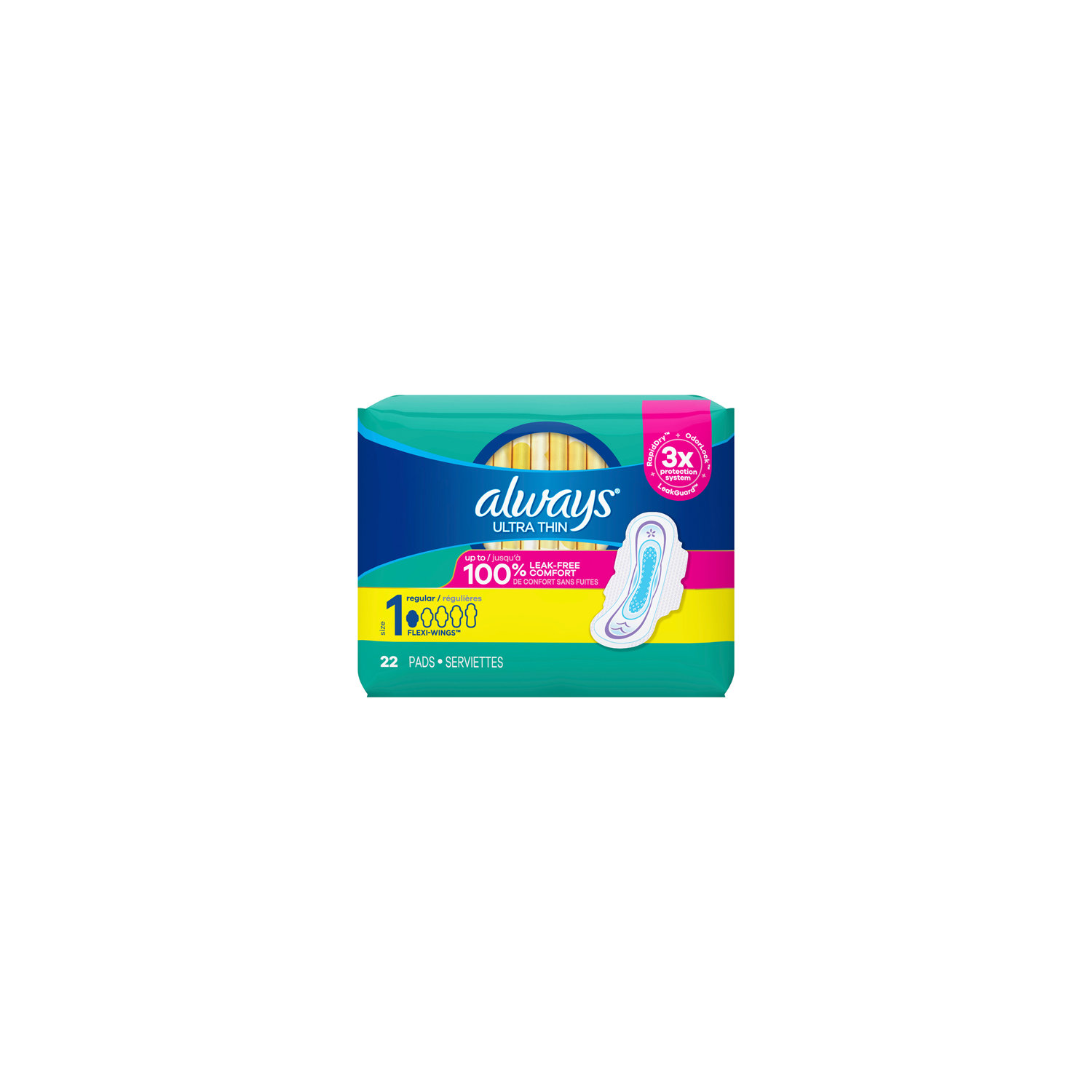 Always Pads, with Flex Foam, Extra Heavy Flow, Light Clean Scent