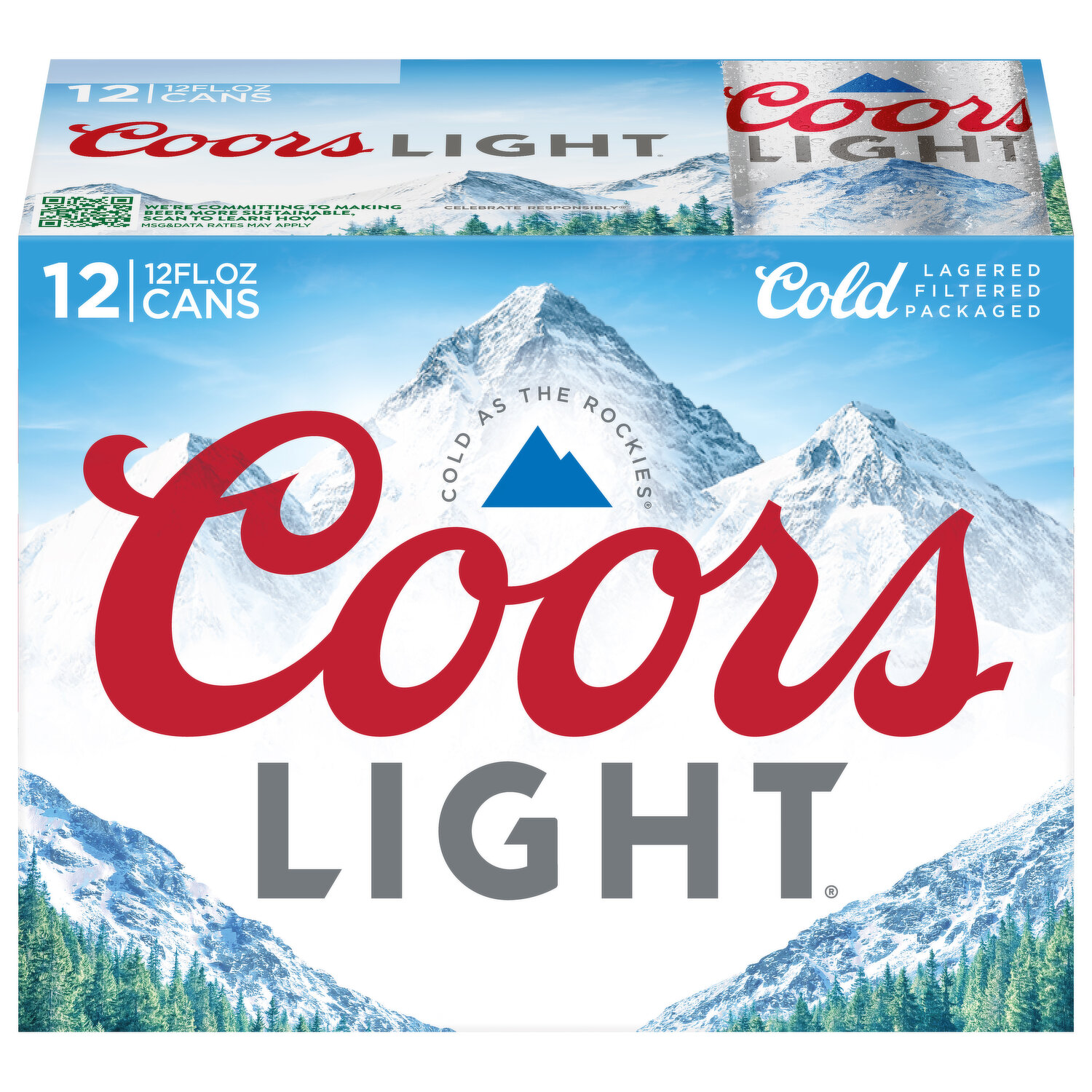 Coors Light Pale Lager Beer Cans