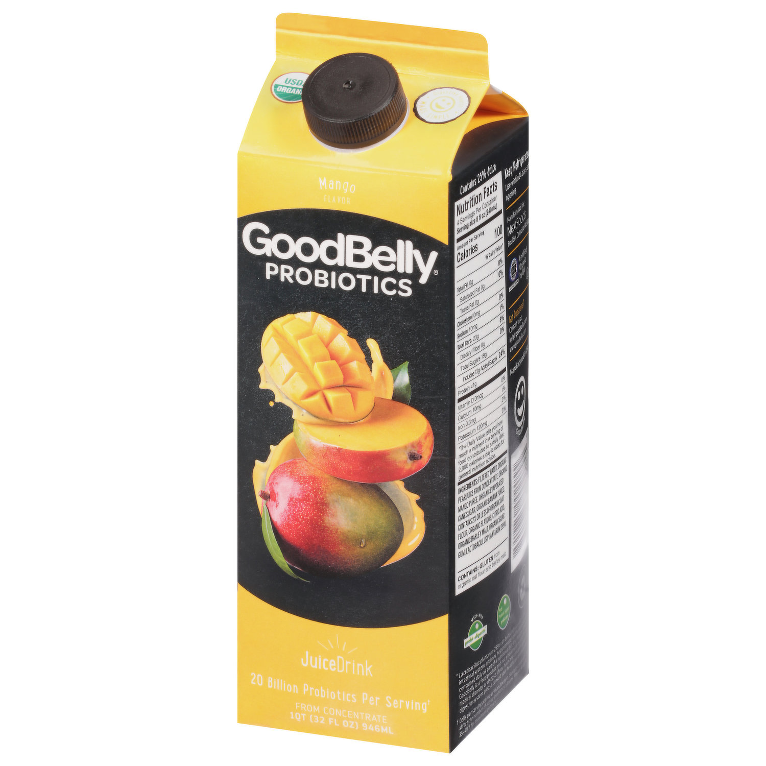 GoodBelly Probiotics Pomegranate Blackberry Juice Drink, 1 Quart