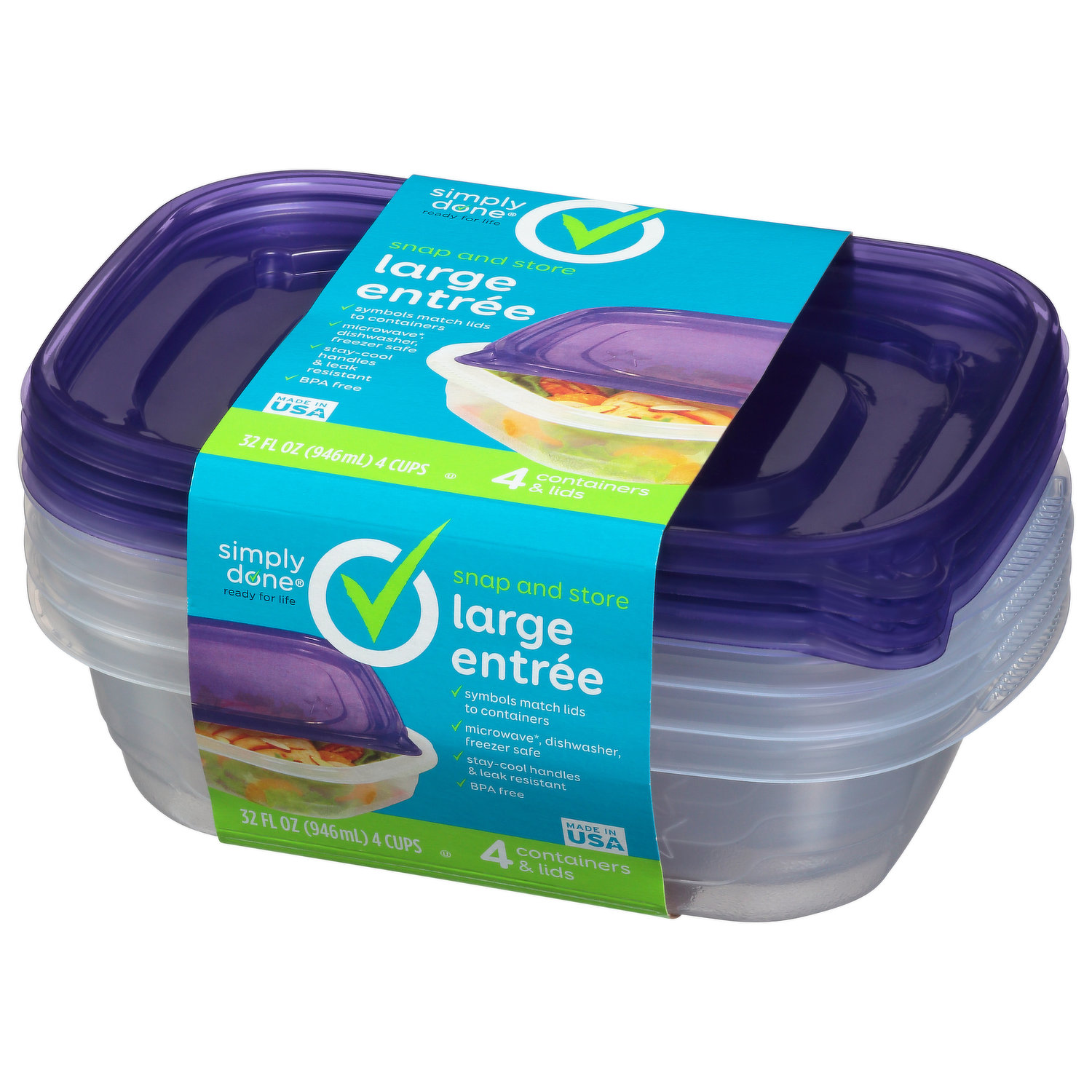 Simply Done Snap And Store Soup & Salad Containers & Lids