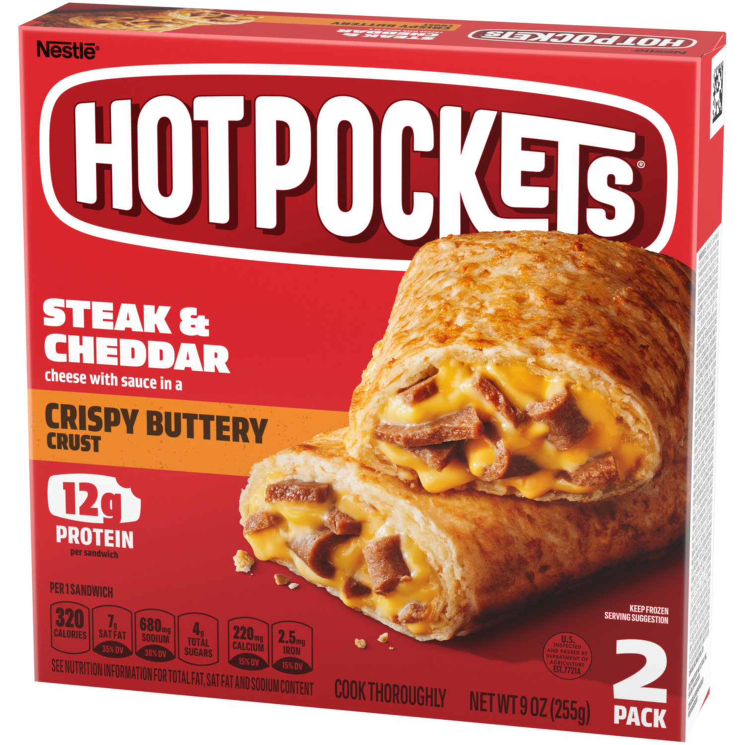 Hot Pockets Steak & Cheddar Frozen Sandwiches