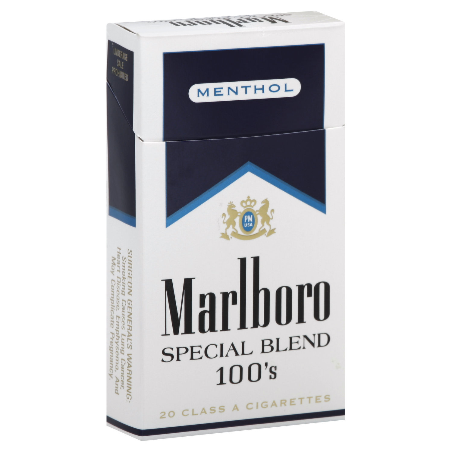 Marlboro Cigarettes, Menthol, Gold Pack, 100'S