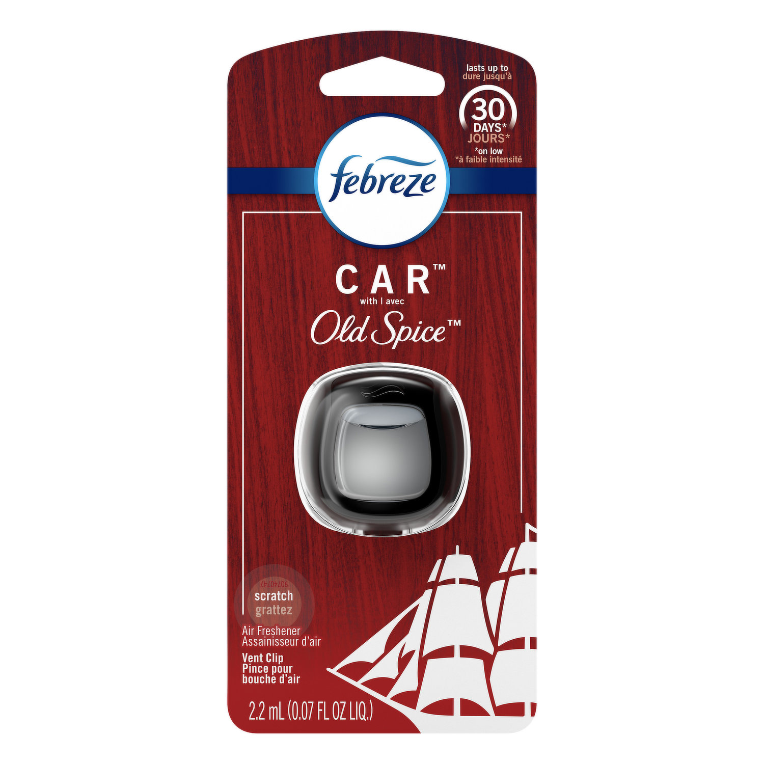 Febreze Air Freshener, Vent Clips, with Old Spice