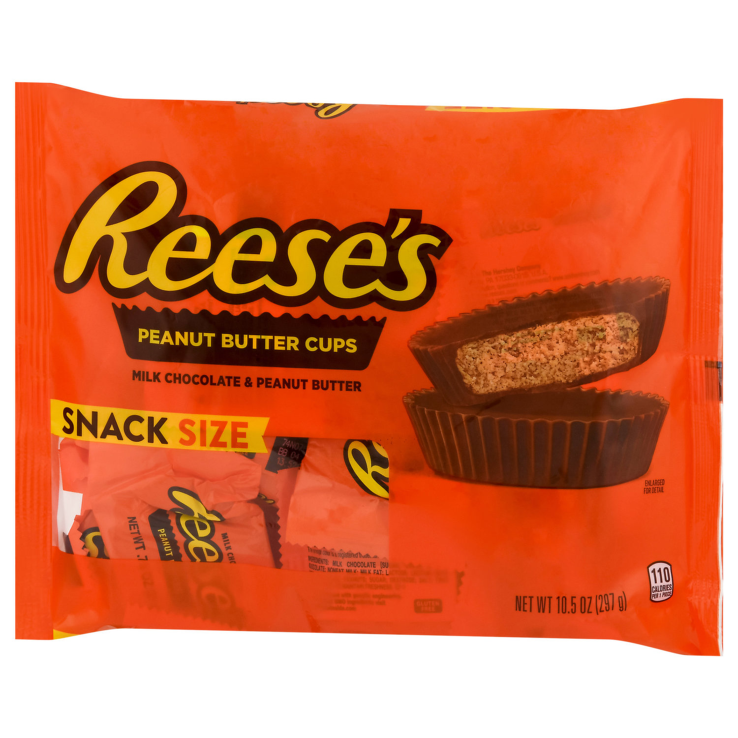 Reese's Milk Chocolate Snack Size Peanut Butter Cups Candy, Bag