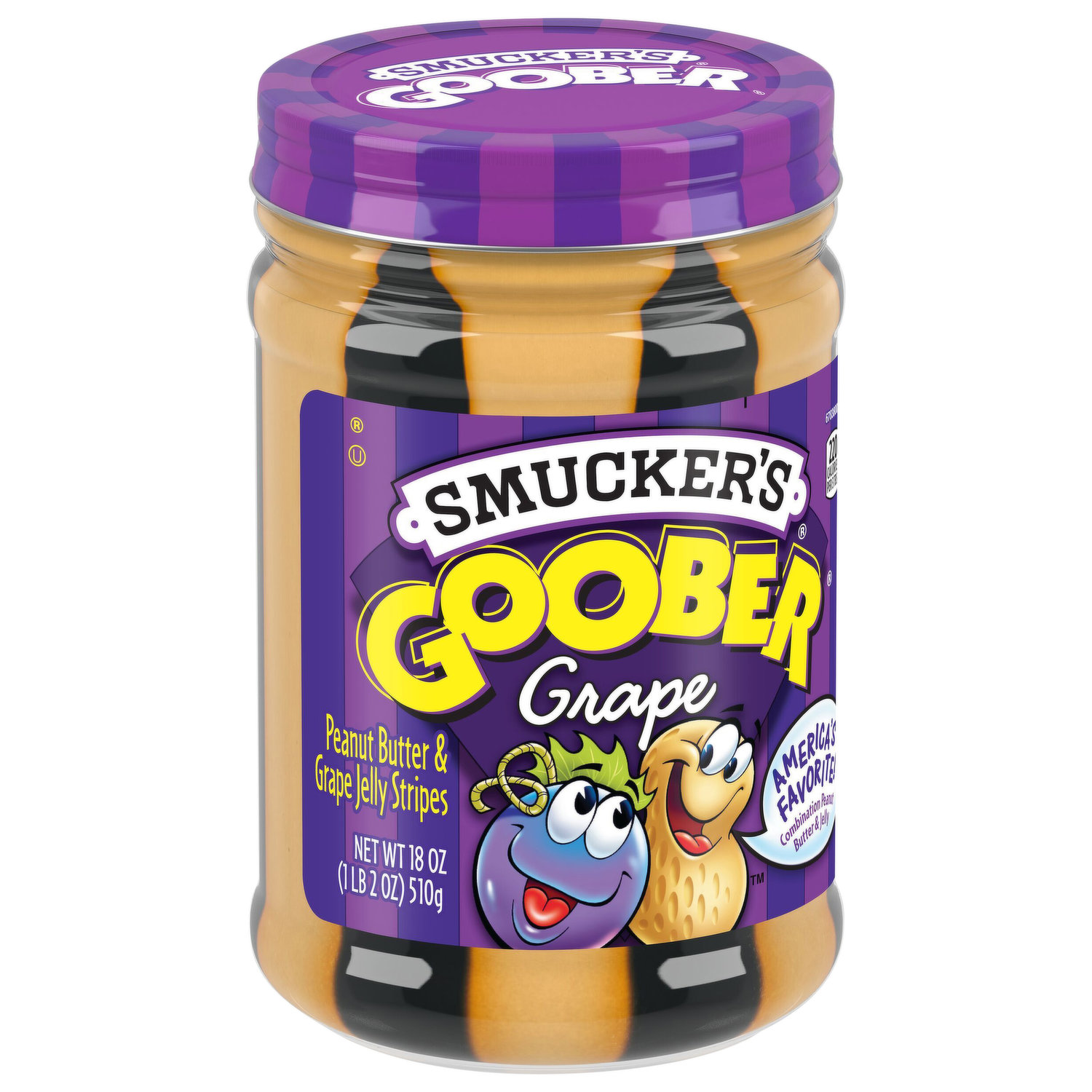 Smucker's Peanut Butter & Grape Jelly Stripes