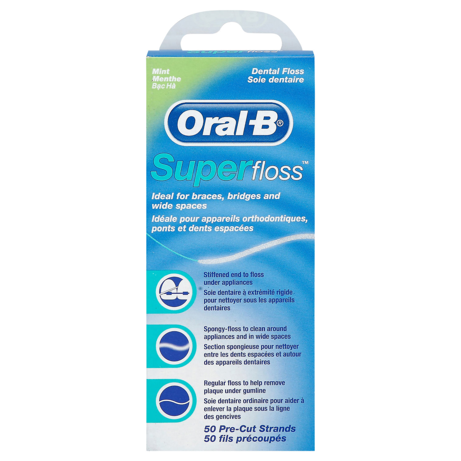 Oral-b Mint Super Floss 50 Ct., Floss & Flossers, Beauty & Health