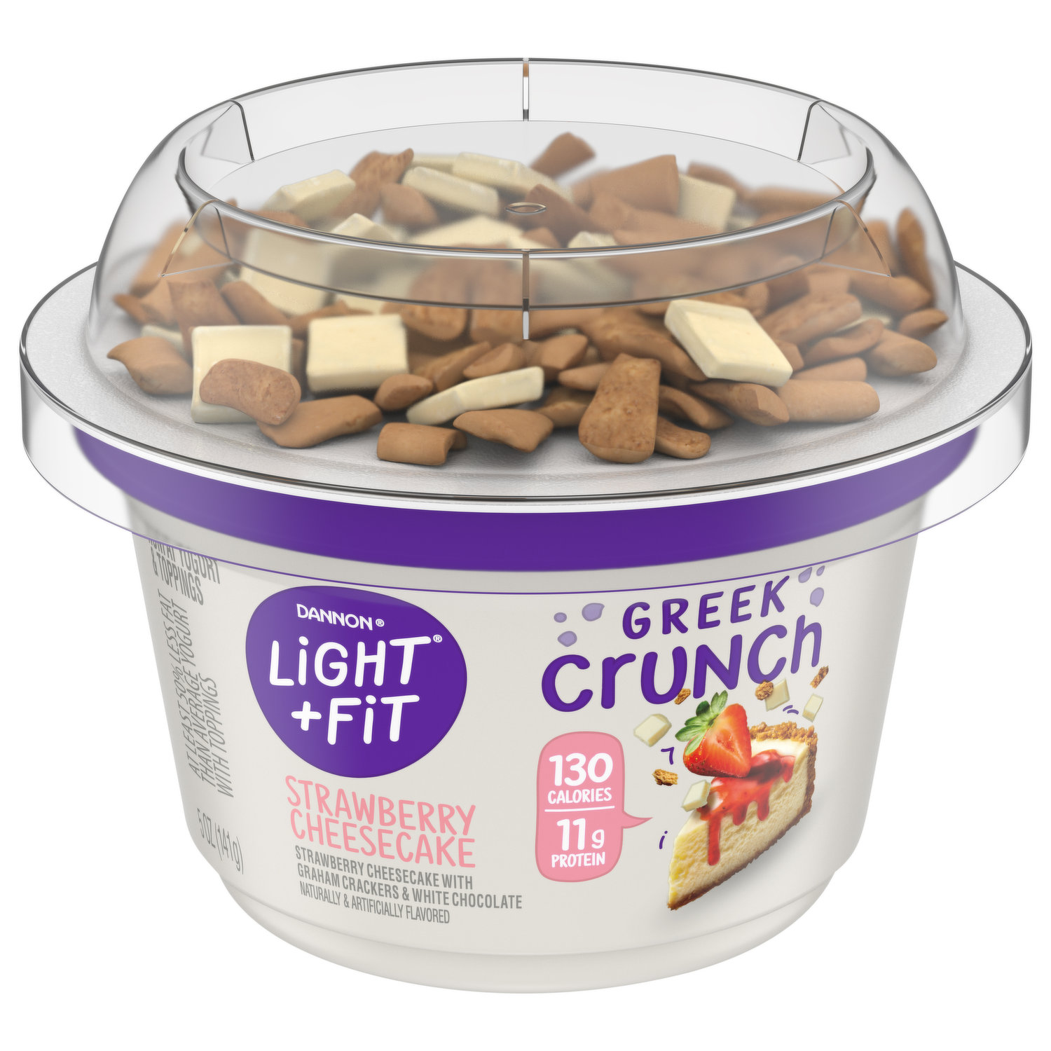 Dannon Yogurt Toppings, Nonfat, Greek Crunch, Cheesecake