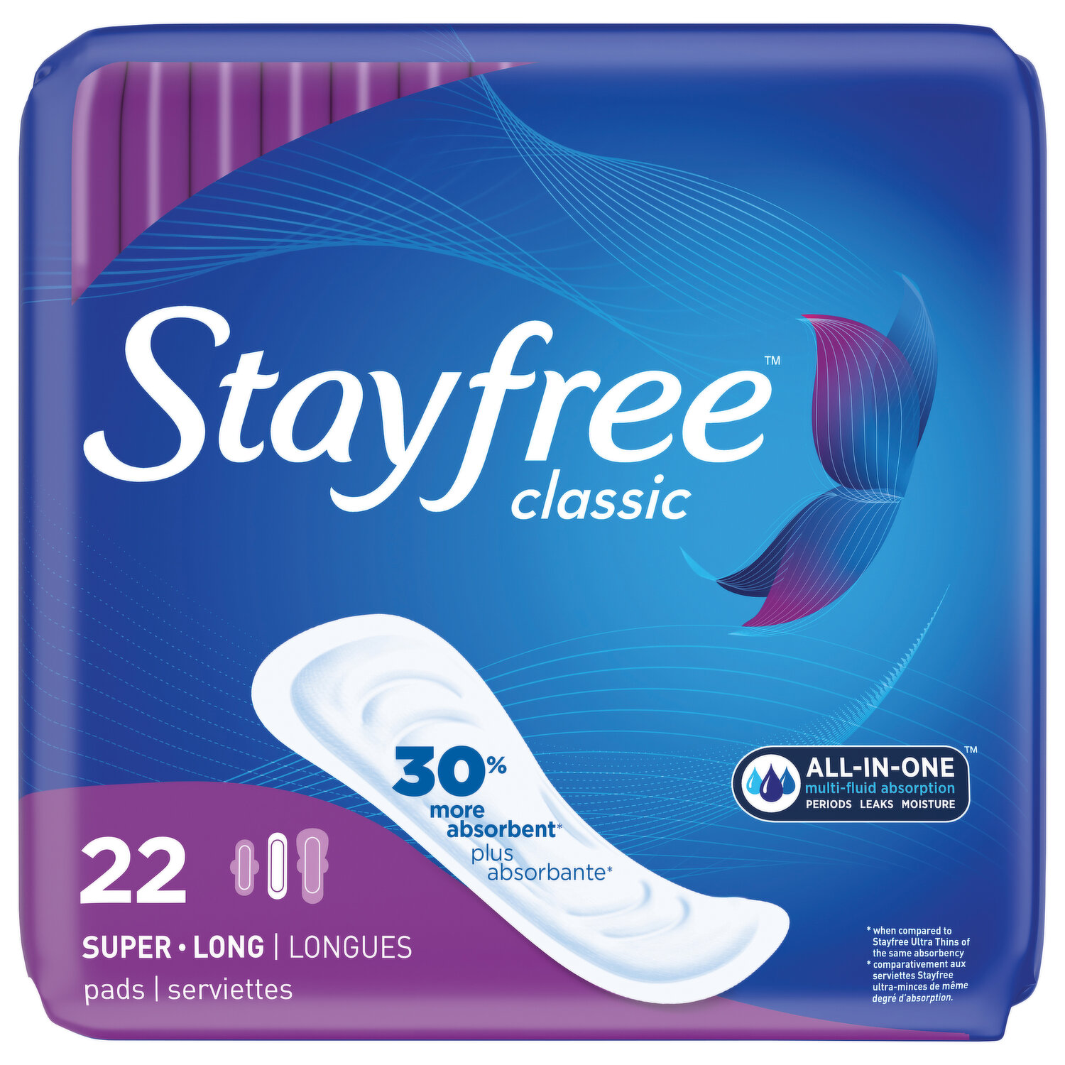 Stayfree Ultra Thin Overnight Pads with Wings, For Women, Reliable  Protection and Absorbency of Feminine Moisture, Leaks and Periods, 40 count  : : Health & Personal Care