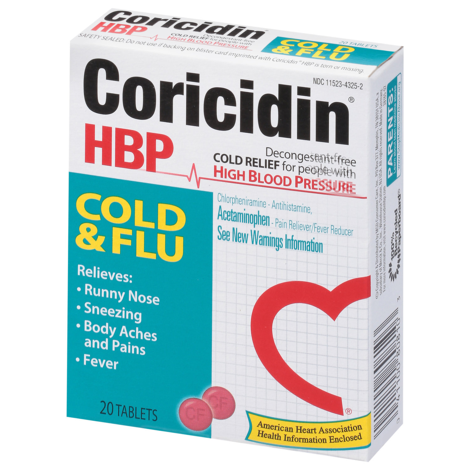 Coricidin Cold & Flu, Tablets