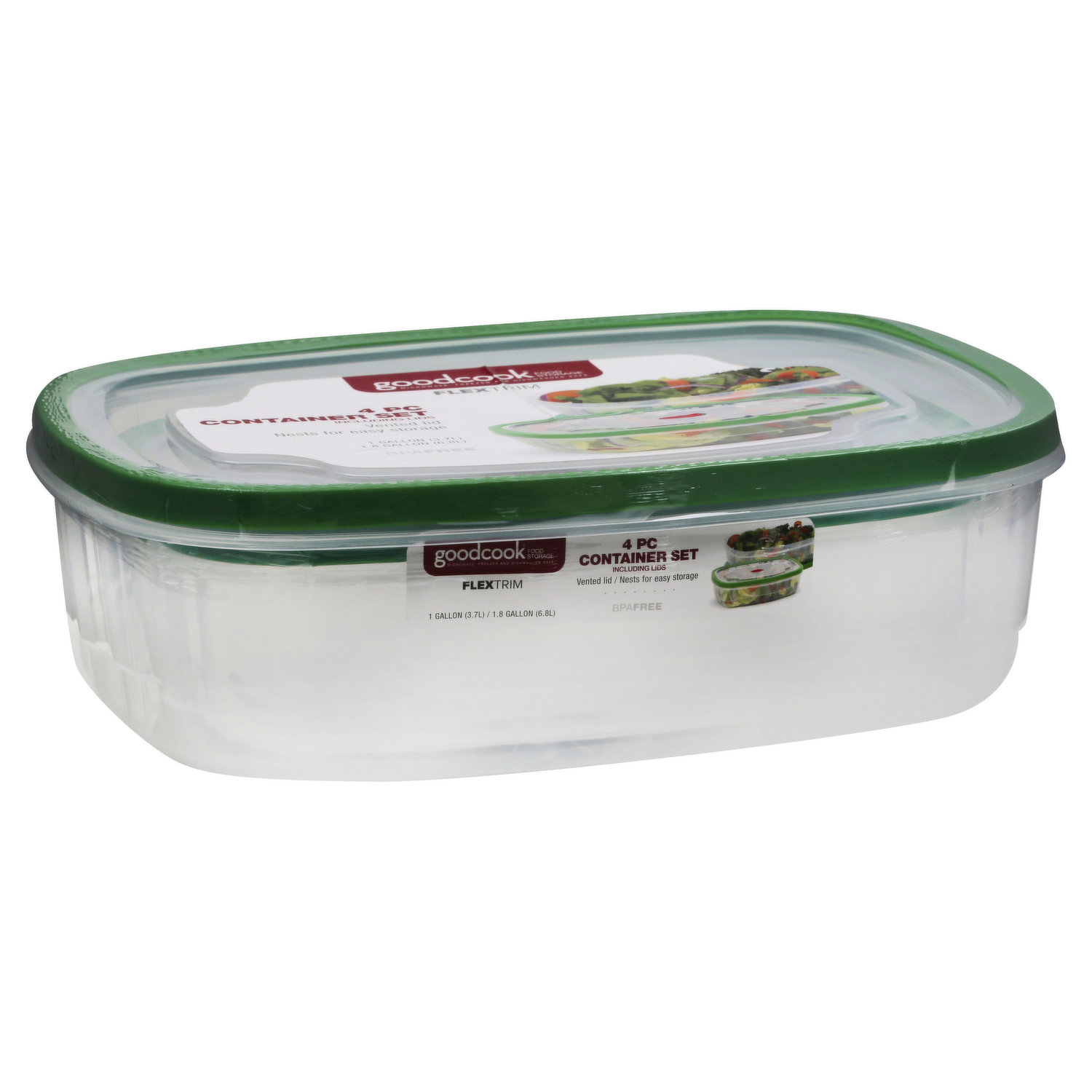 Goodcook Containers + Lids, 10 Pack - 10 containers+lids