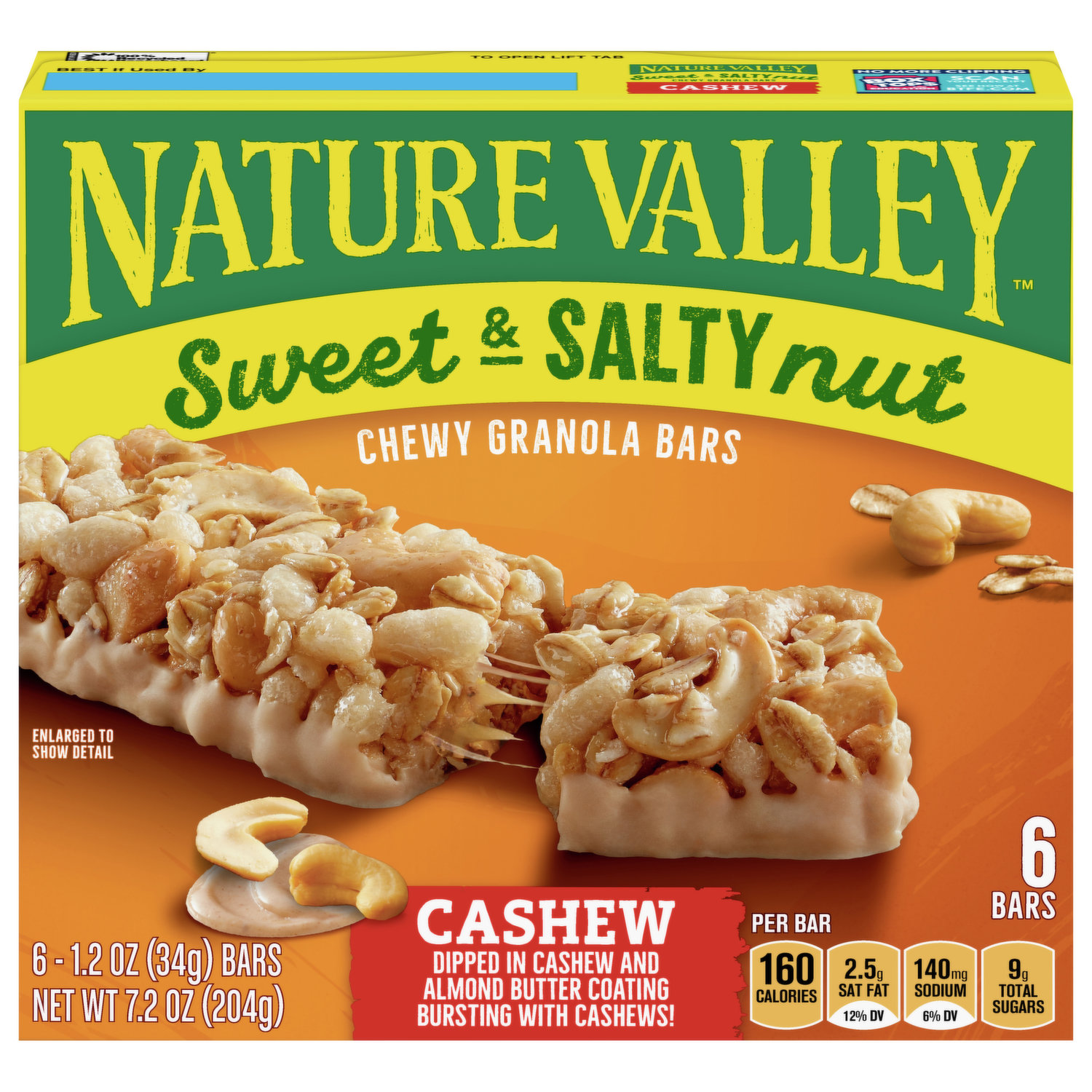 Nature Valley Granola Bars, Cashew, Sweet & Salty Nut, Chewy