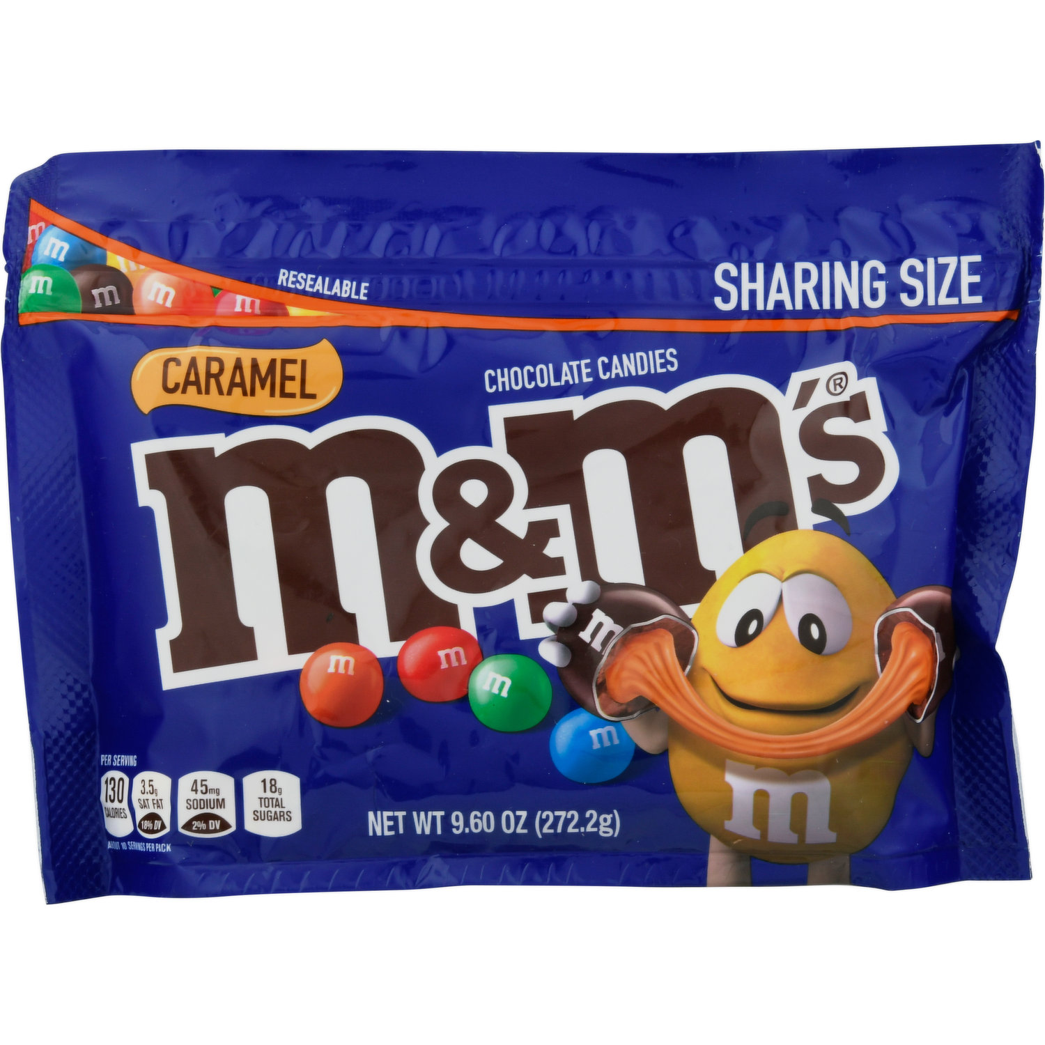 M&M's M&M'S Caramel Milk Chocolate Candy, Share Size, 2.83 oz Bag