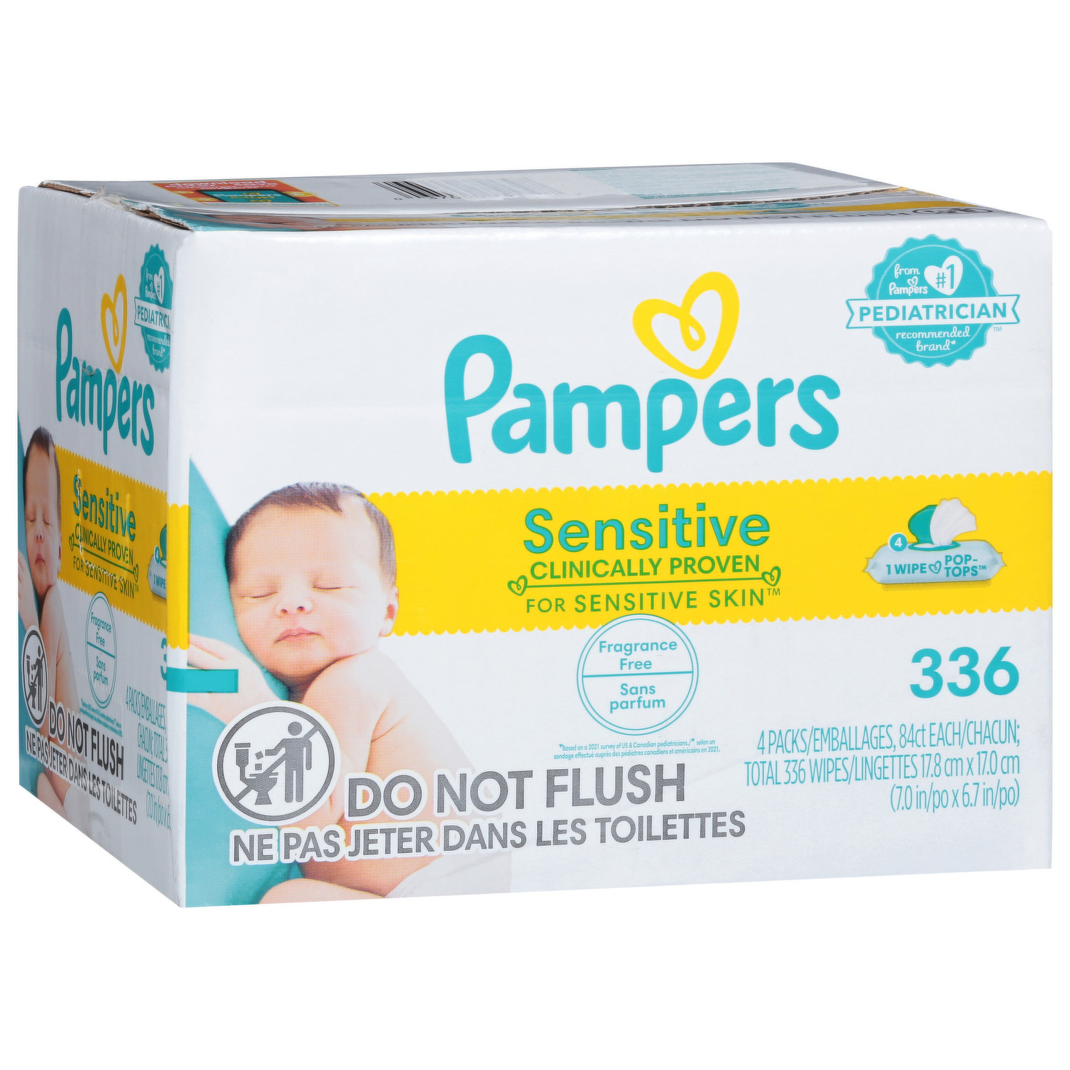 Pampers sensitive deals wipes 336