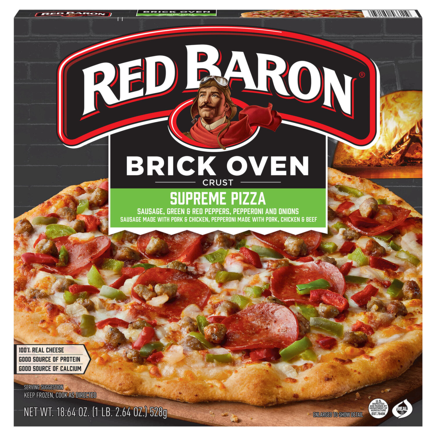 Red Baron Pizzas, Pepperoni, Deep Dish Singles