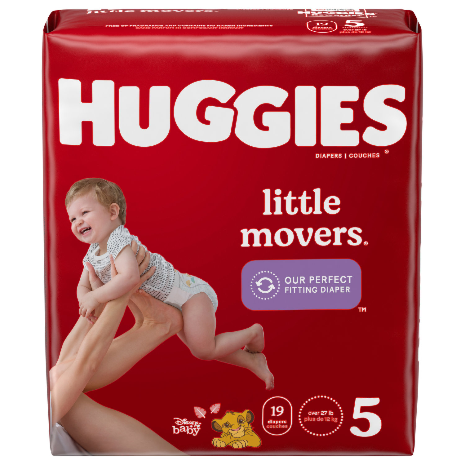 Huggies Little Movers Baby Diapers, Size 7, 42 Ct 