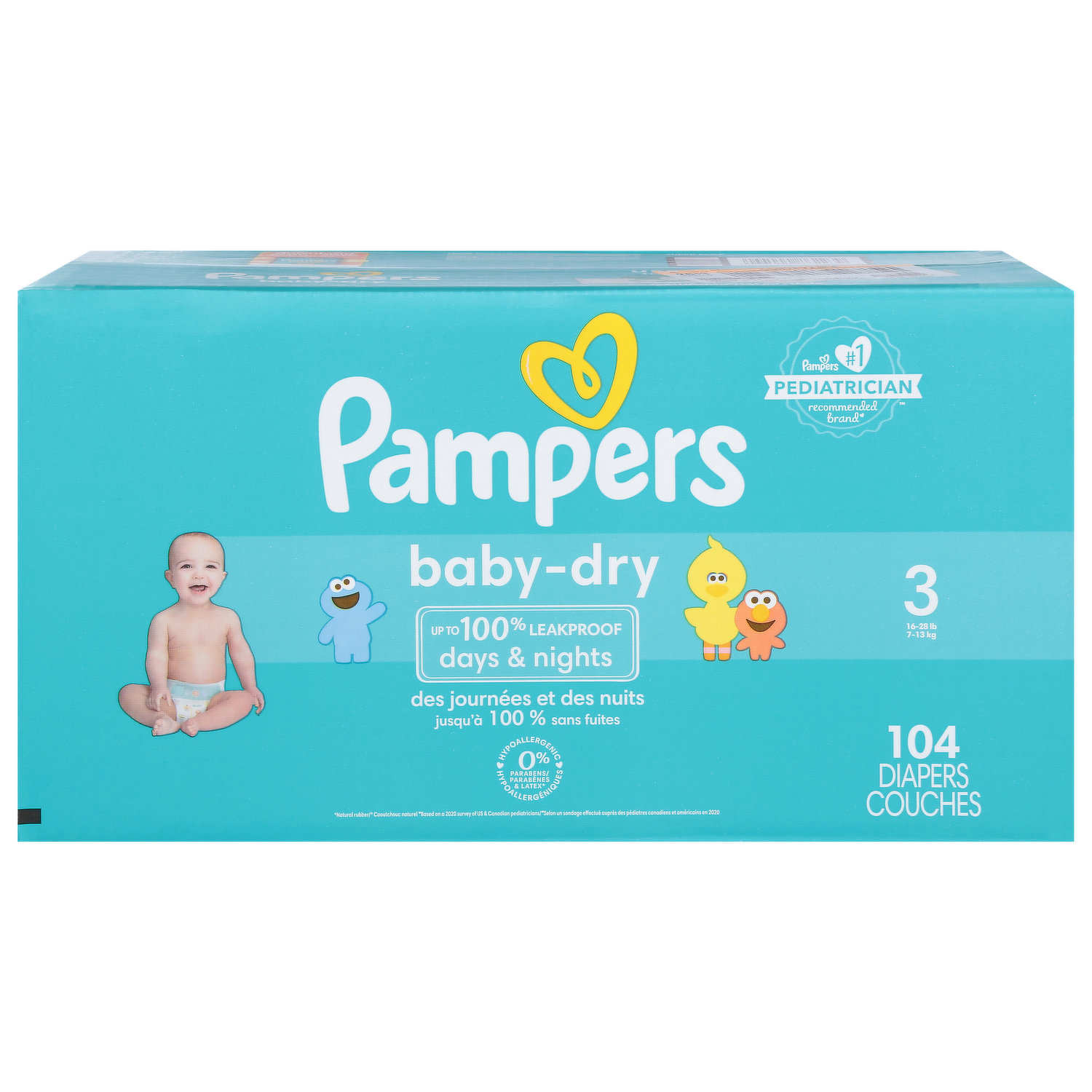 Pampers Diapers, Baby-Dry, 3 (16-28 lb), Super Pack