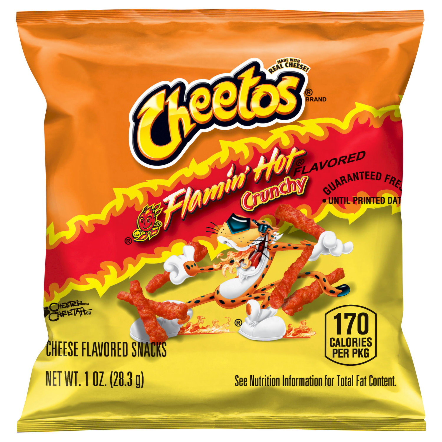 Cheetos Flamin Hot Cheese Flavored Snacks Plastic Bag Plastic Bag 16 Ounce  Size - 6 Per Case.