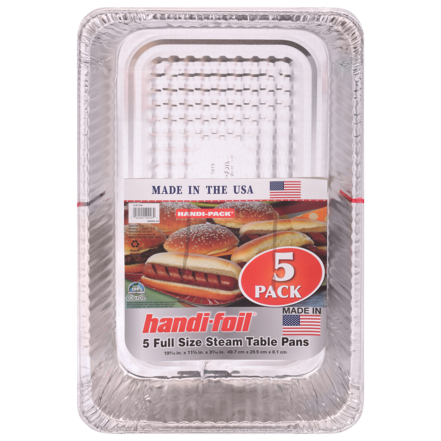 Handi-Foil Half-Size Extra-Deep Steam Table Aluminum Foil Pan w