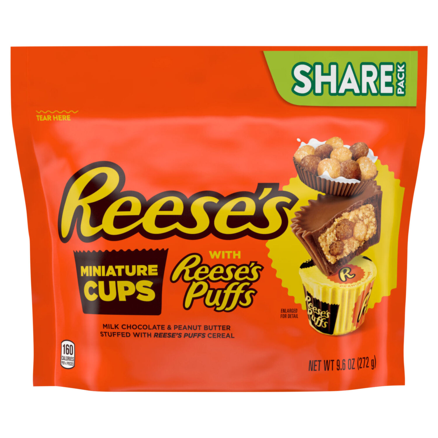 REESE'S Milk Chocolate Peanut Butter Cups Snack Size Candy, 124g