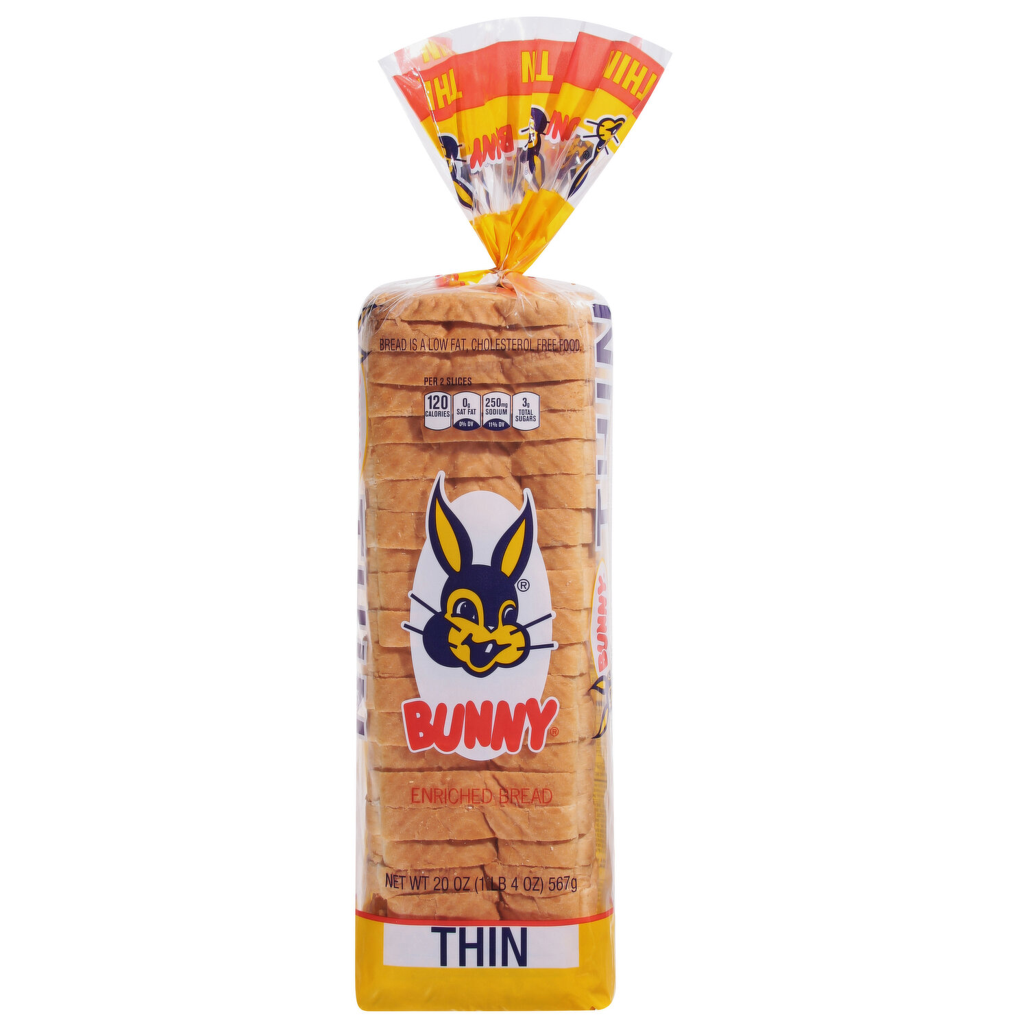 Bunny Bread, Honey Wheat, Original 20 oz, Multi-Grain & Whole Wheat Bread