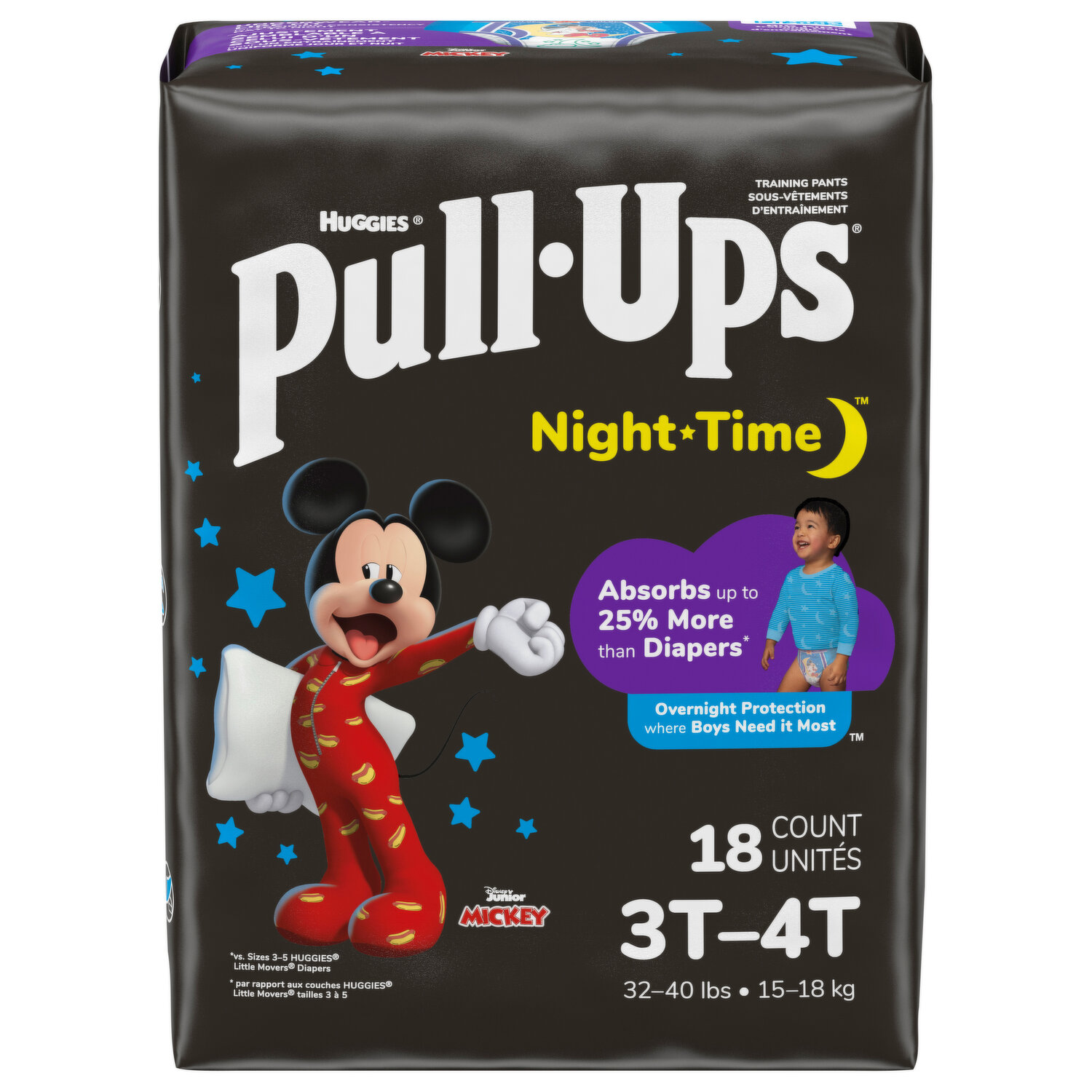 Pull Ups Training Pants, Disney Junior Mickey, 3 T 4 T (32 40 Lbs) 20 Ea, Diapers & Wipes