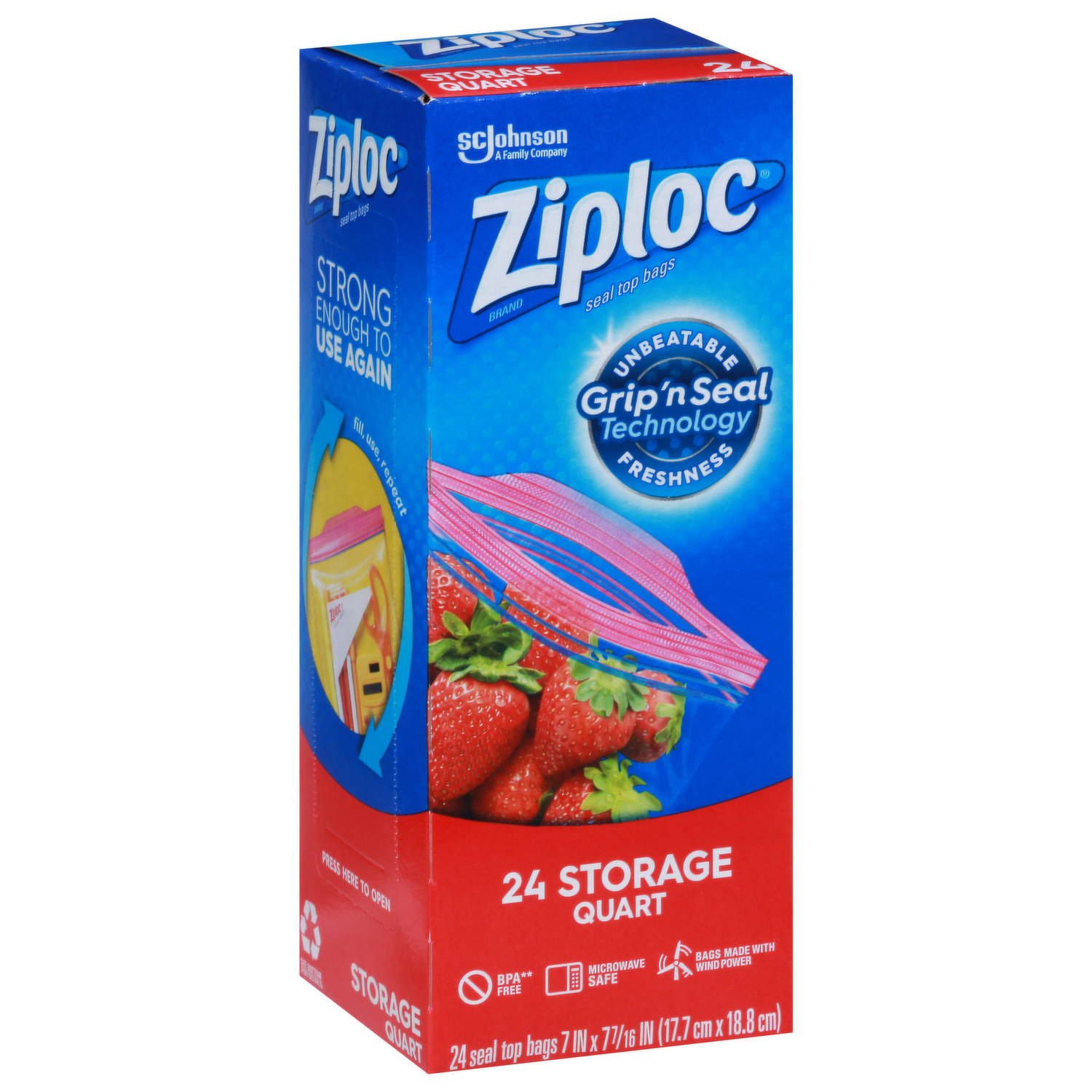 Ziploc Quart Storage Bags, 24 ct