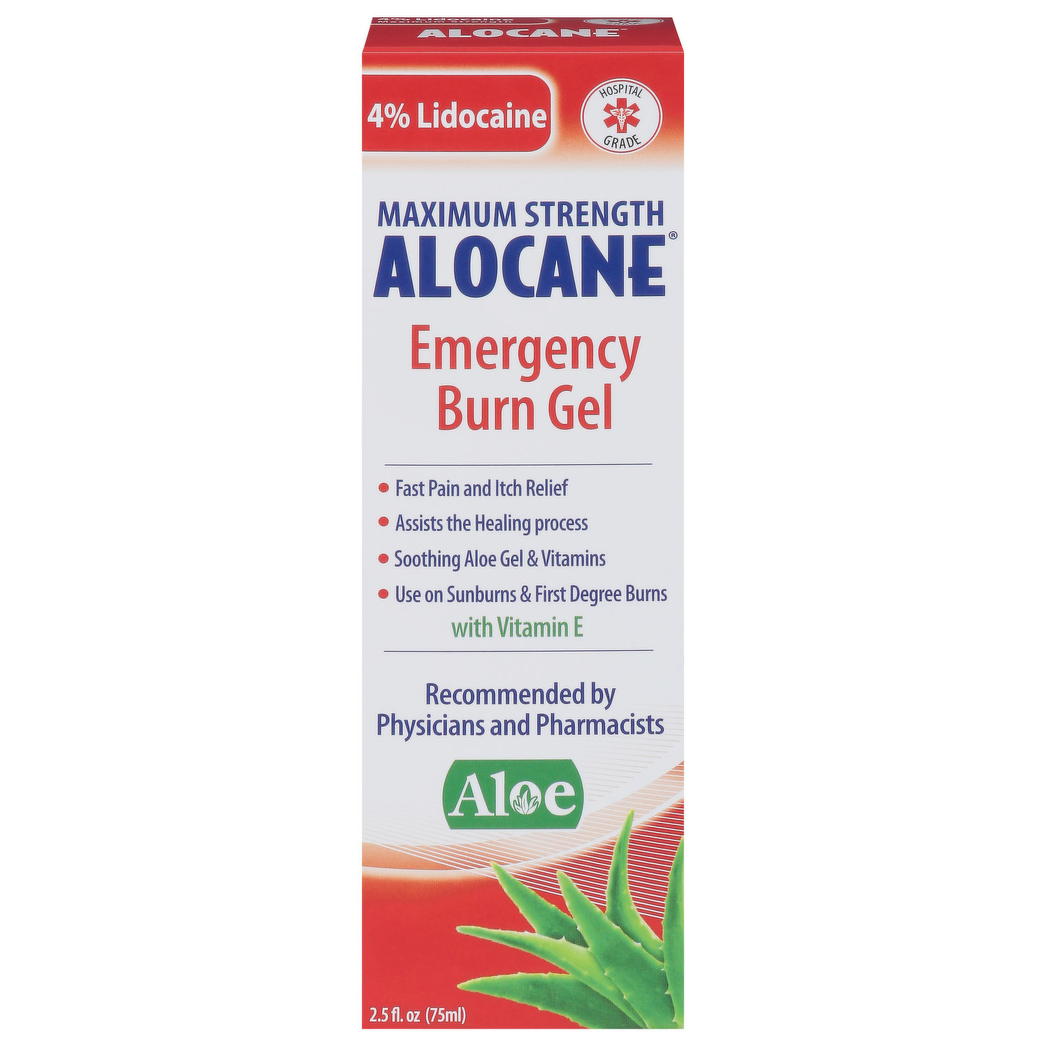 Alocane Emergency Burn Gel, Maximum Strength - 2.5 fl oz