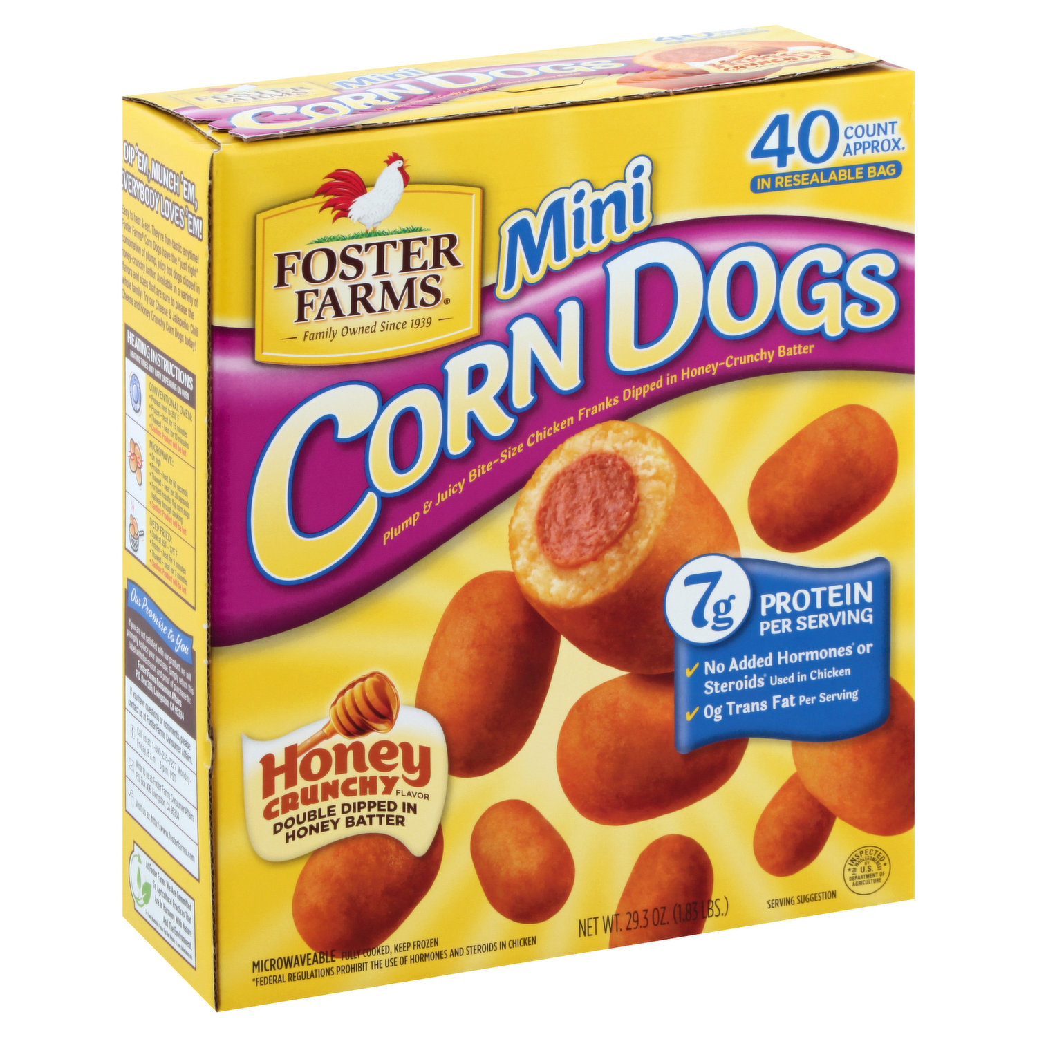 Corn Dogs Honey Crunchy 16 ct - Products - Foster Farms