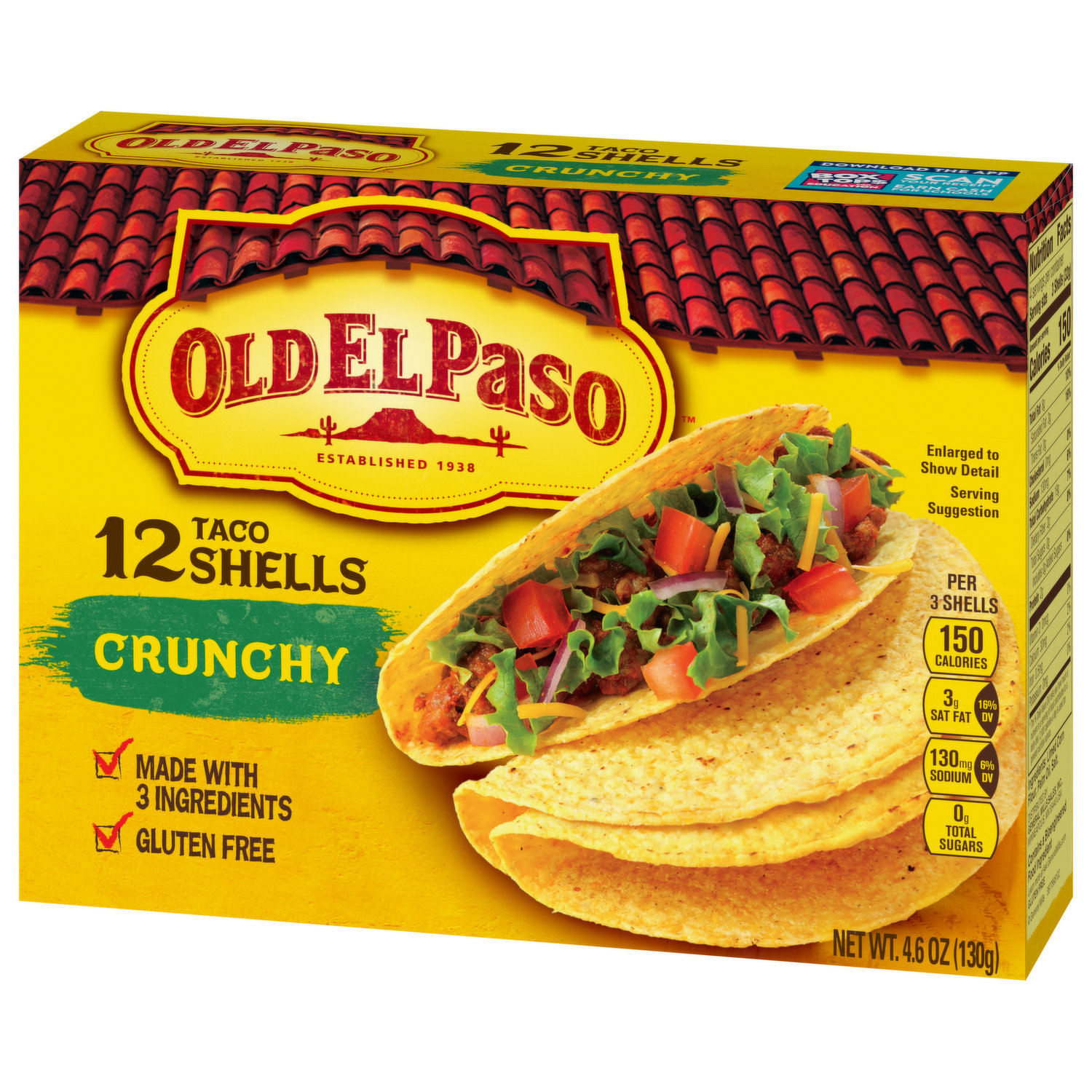 Old El Paso Taco Dinner Kit, with Nacho Cheese Flavored Taco Shells, Bold