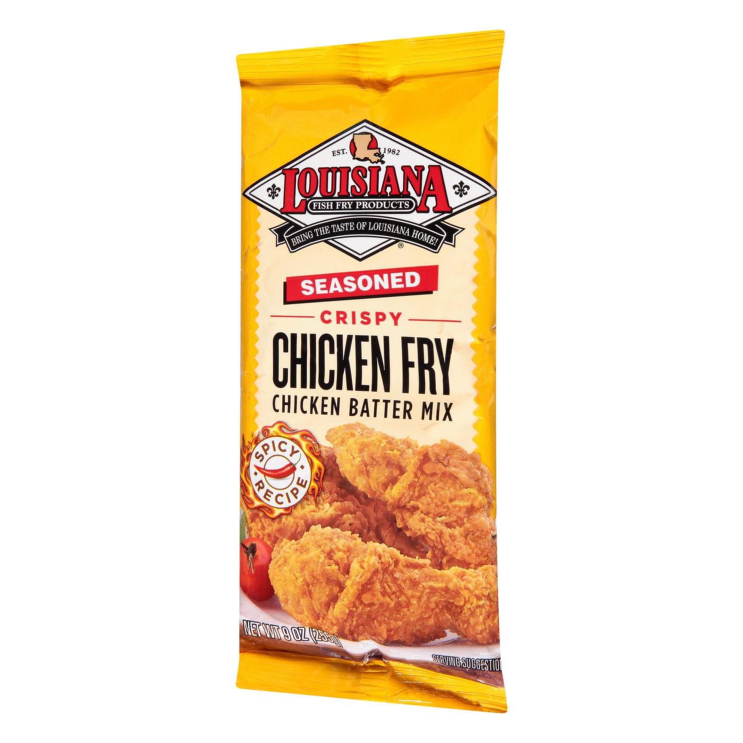 Louisiana Fish Fry Products Batter Mix, Chicken, Seasoned, Spicy Recipe - 22 oz