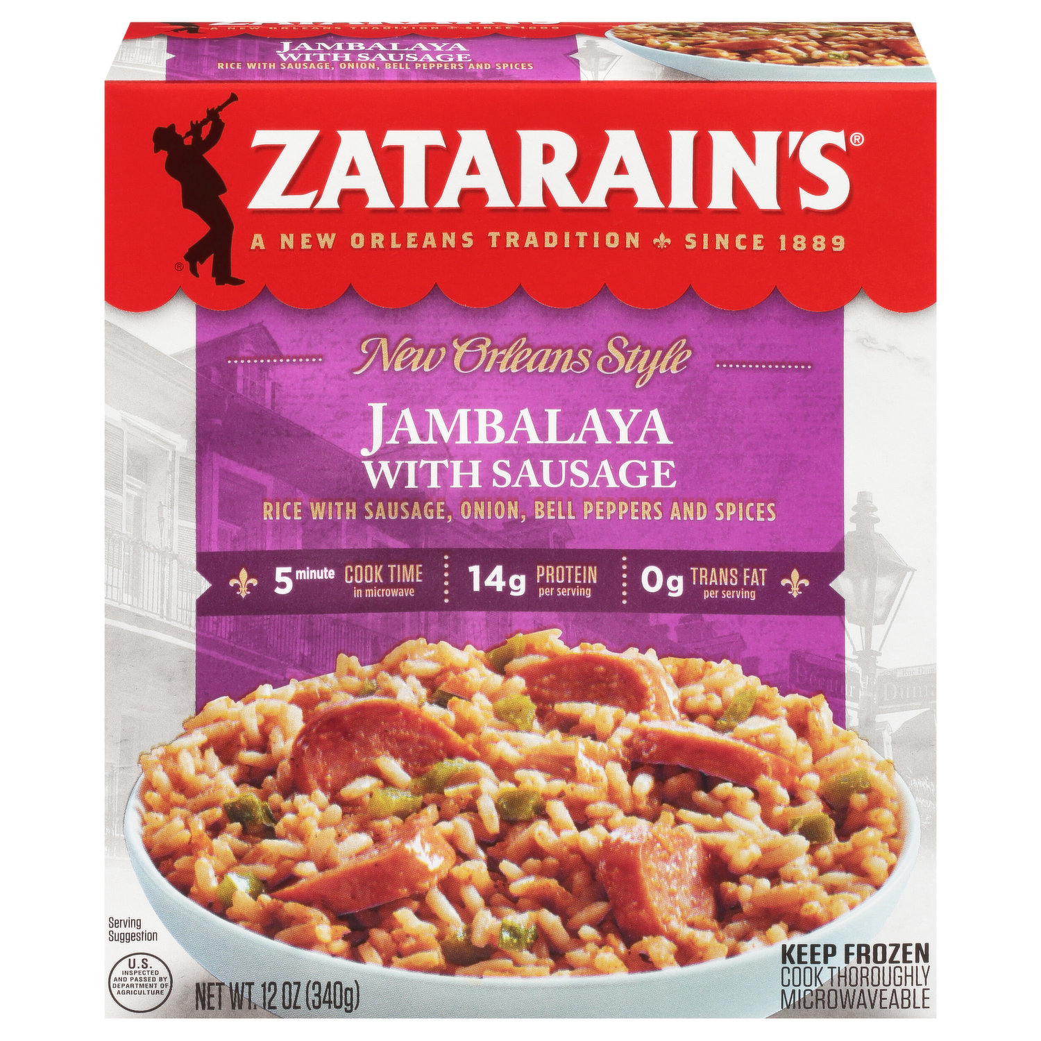 Zatarain's Frozen Meal - Shrimp Alfredo, 10.5 oz Packaged Meals