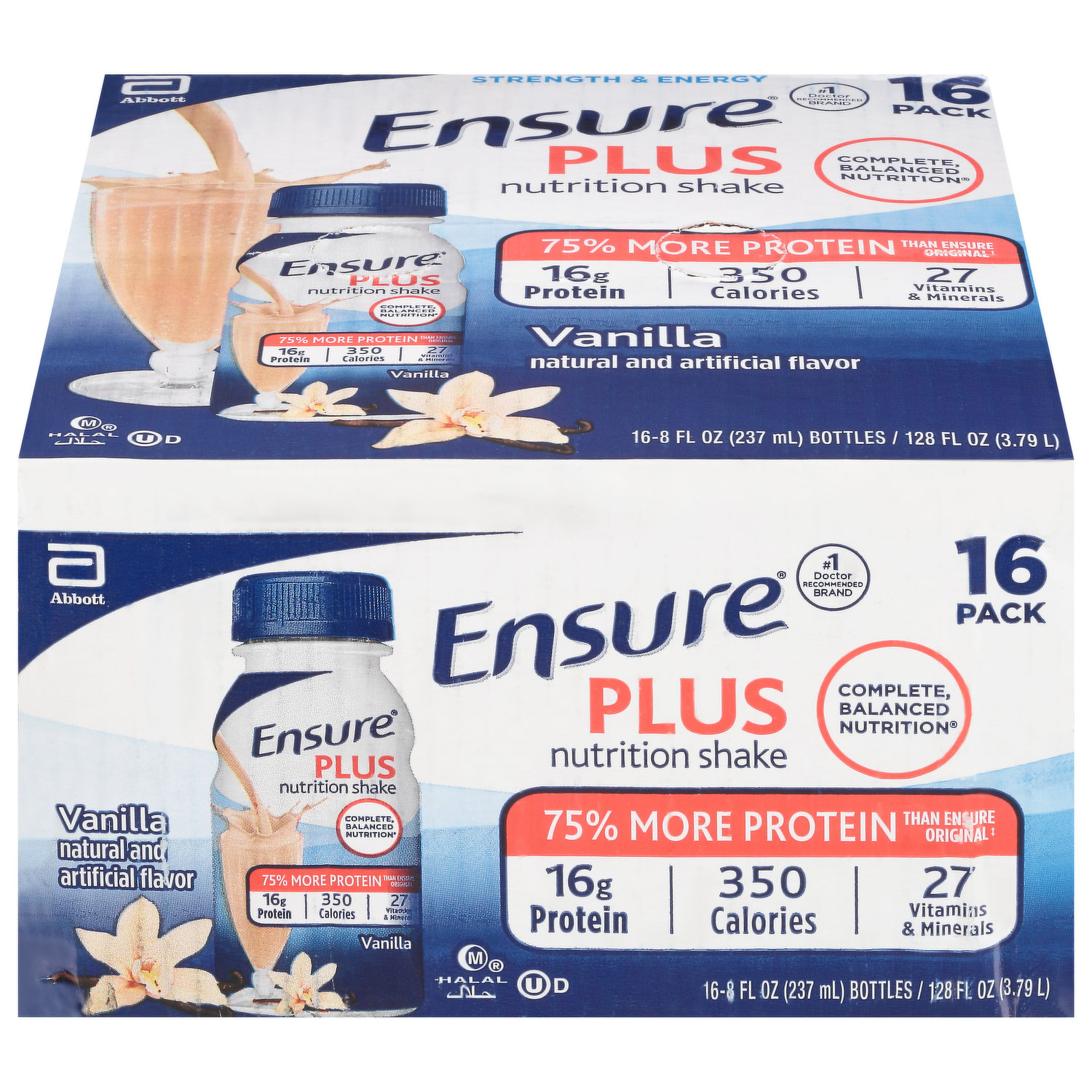 Ensure® Plus Strawberry  High Calorie Shakes for Weight Gain