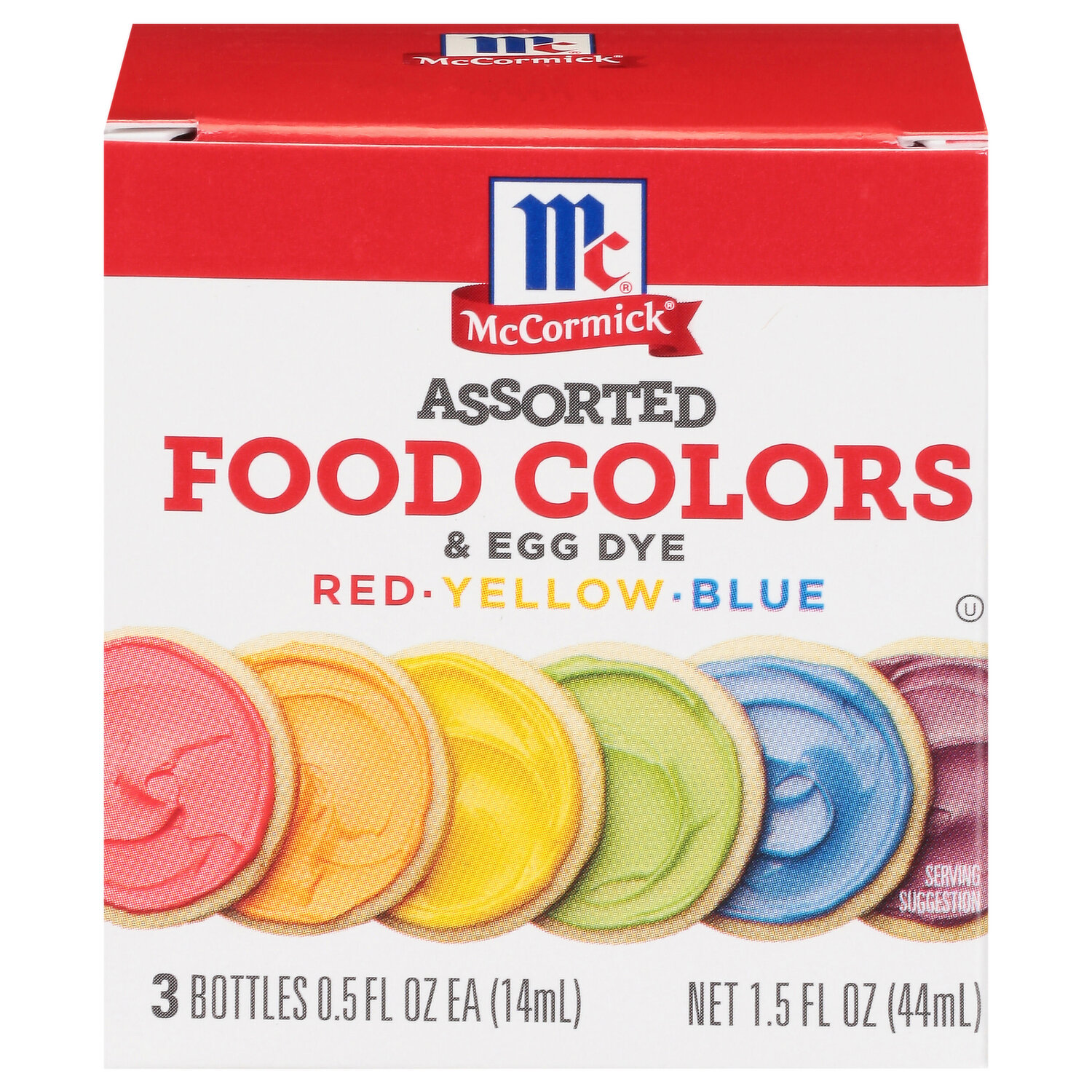 Spice Supreme Assorted Food Colors Red Blue Green Yellow 1.2 oz