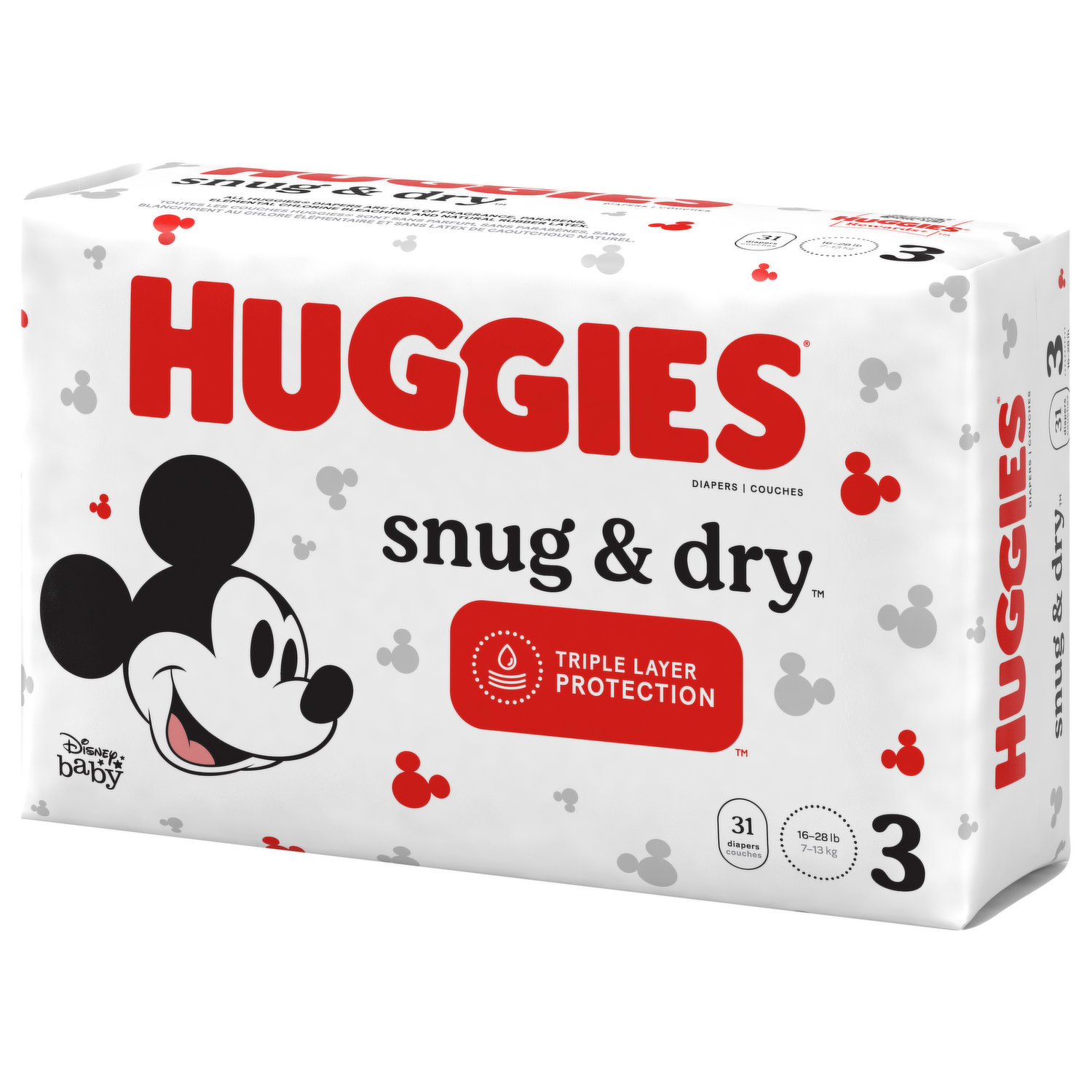 Huggies Snug & Dry Diapers, Size 1 (8-14 lb), Disney Baby, Diapers &  Training Pants